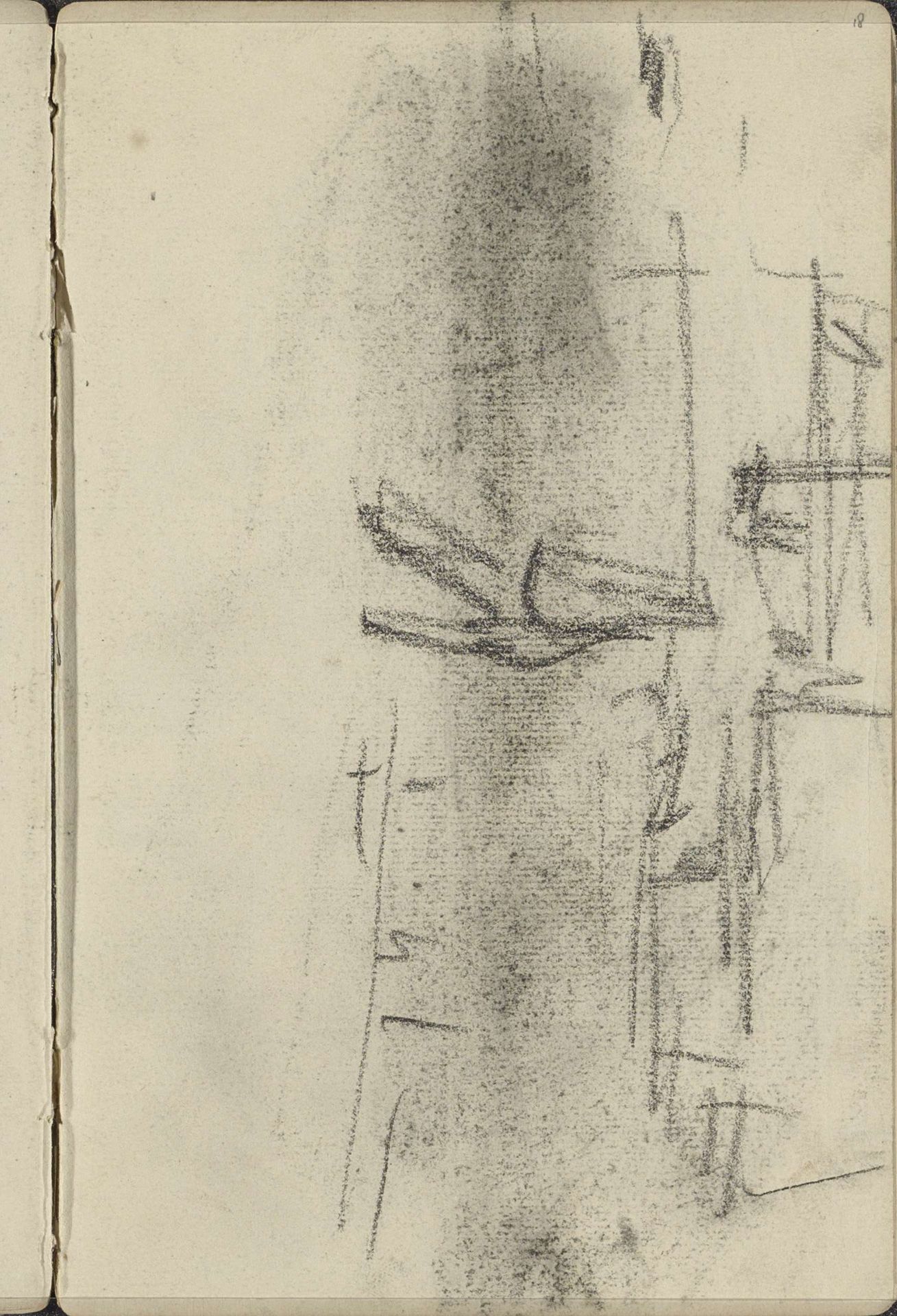 Staande figuur, mogelijk voor boten by George Hendrik Breitner