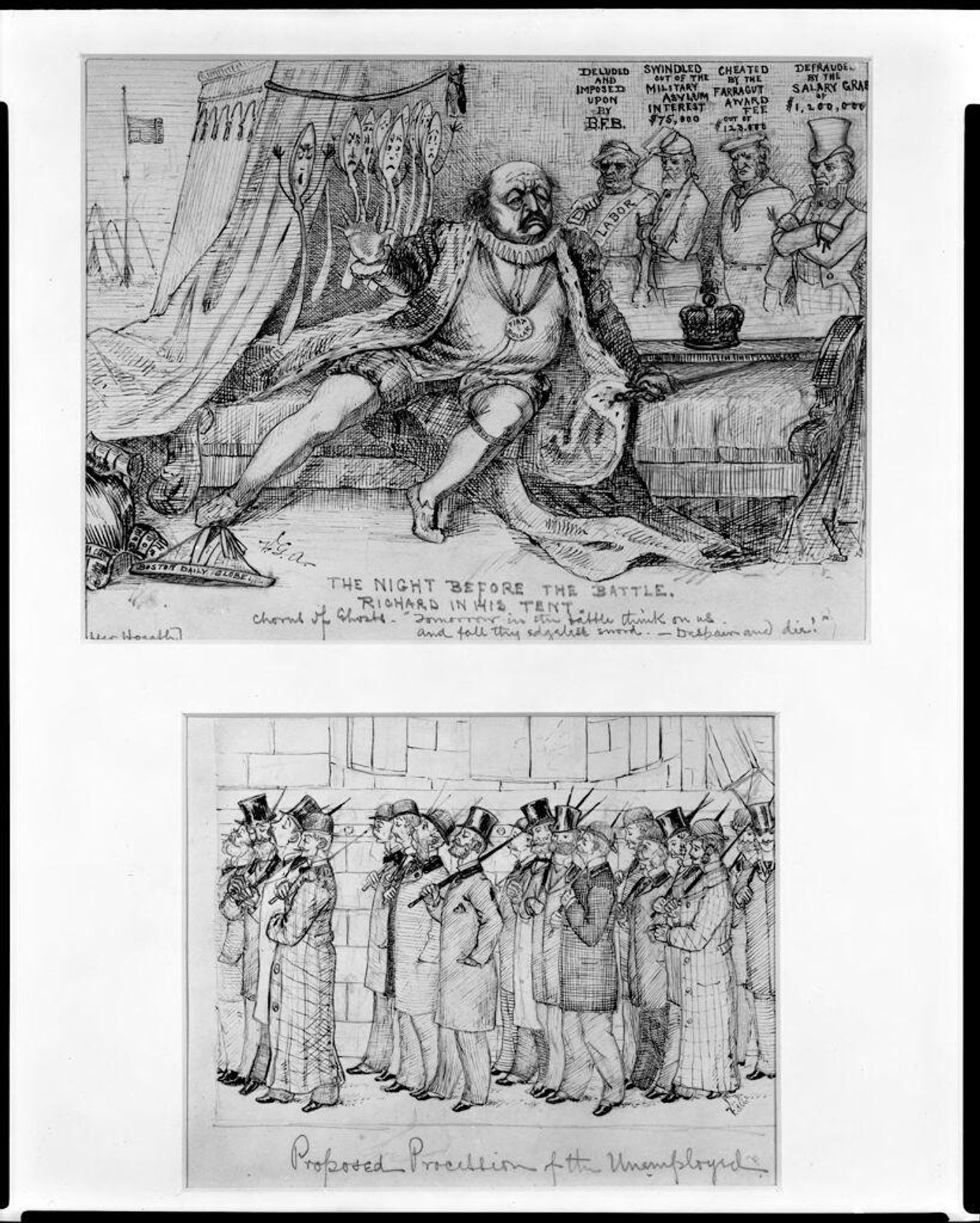 General Benjamin F.Butler's Nightmare 1.The Night before the Battle by Francis Gilbert Attwood