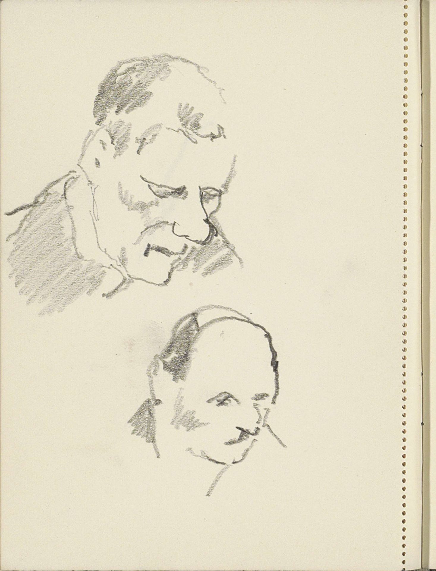 Koppen van twee mannen by Cornelis Vreedenburgh