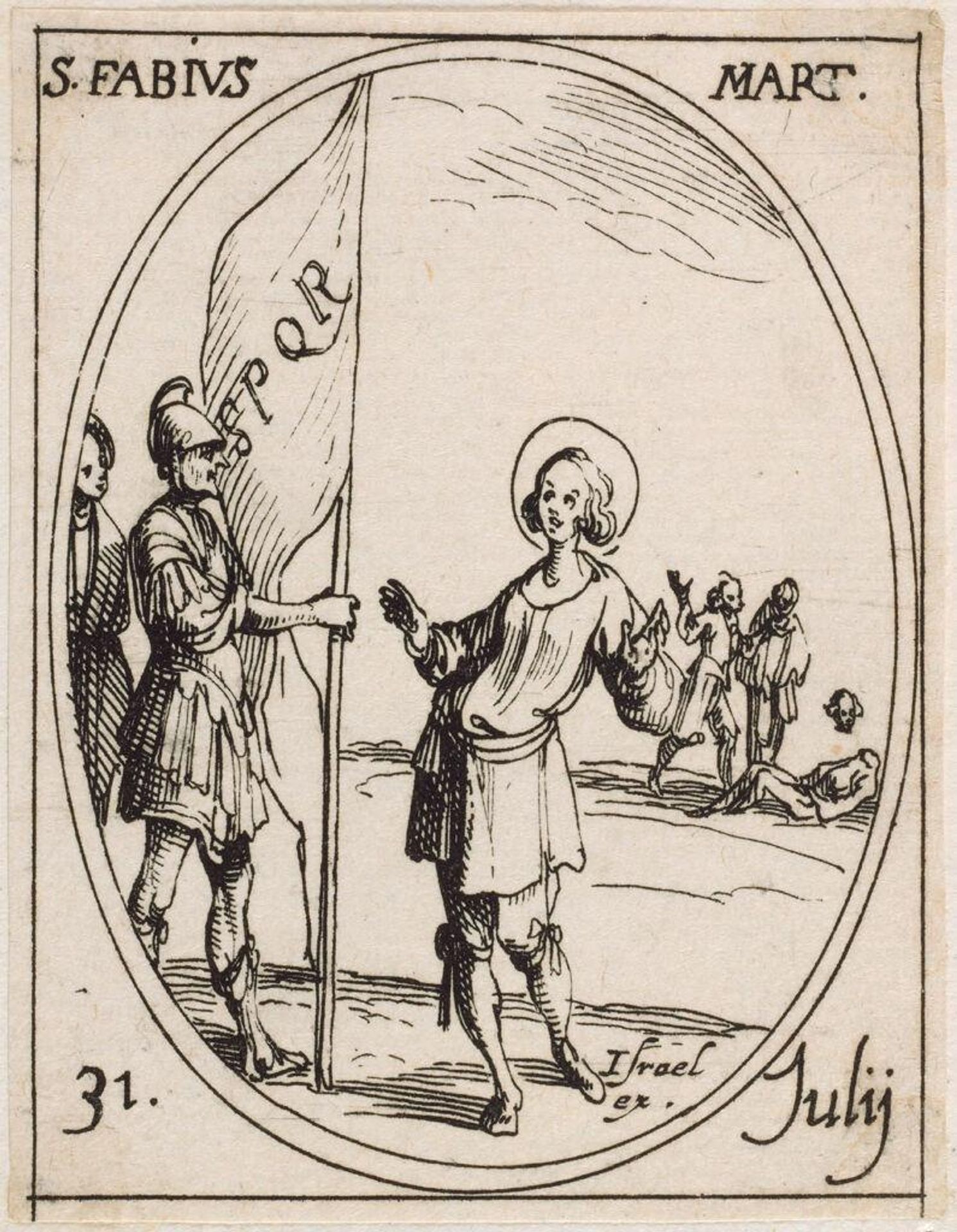 Saint Fabian by Jacques Callot