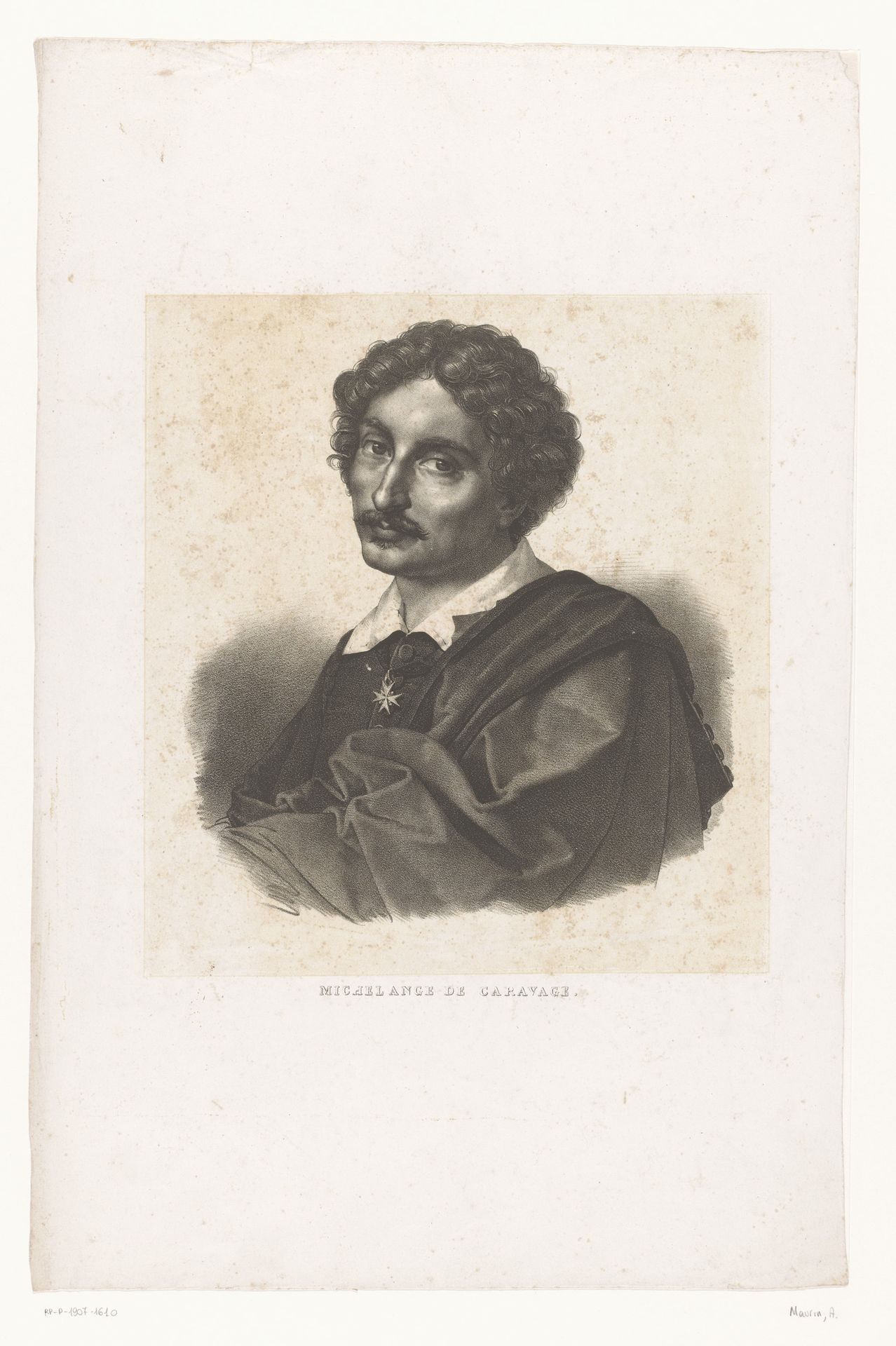 Portret van schilder Caravaggio by Antoine Maurin