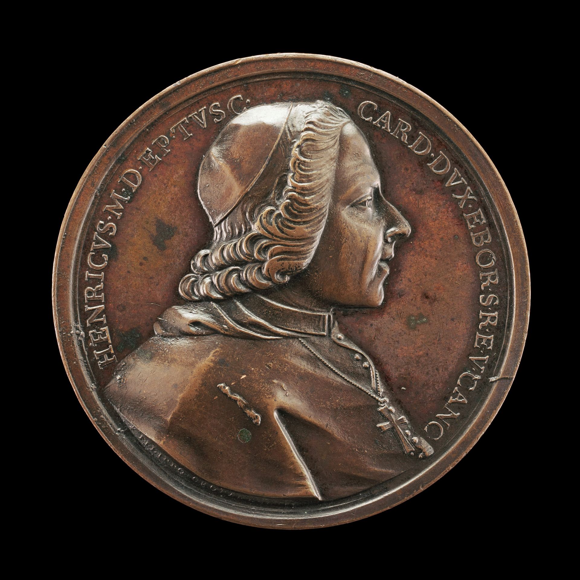 Prince Henry Stuart, 1725-1807, Cardinal of York 1747 [obverse] by Filippo Cropanese
