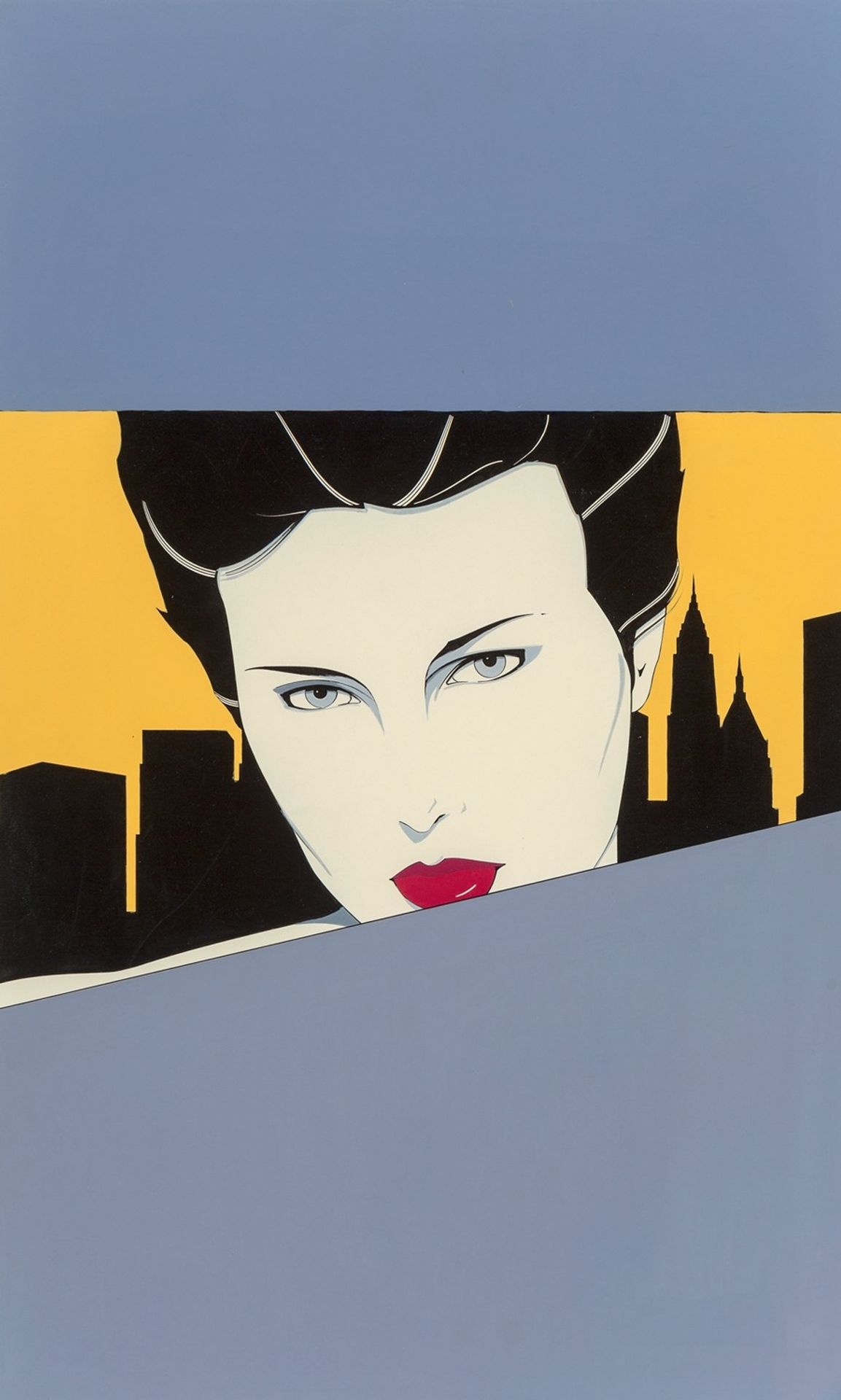 New York Art Expo advertisement preliminary by Patrick Nagel