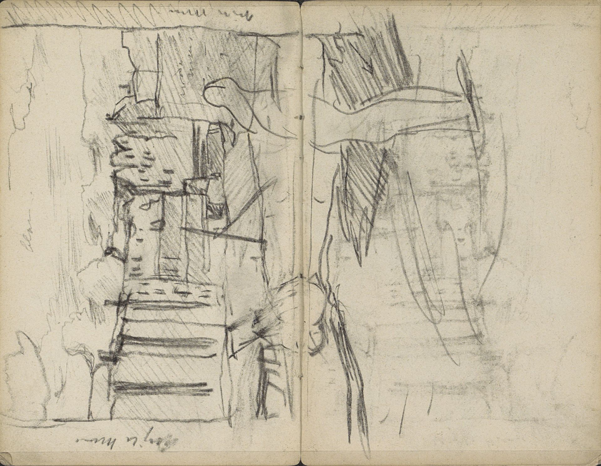 Gezicht op gebouwen, mogelijk in de Van Lennepbuurt te Amsterdam by George Hendrik Breitner