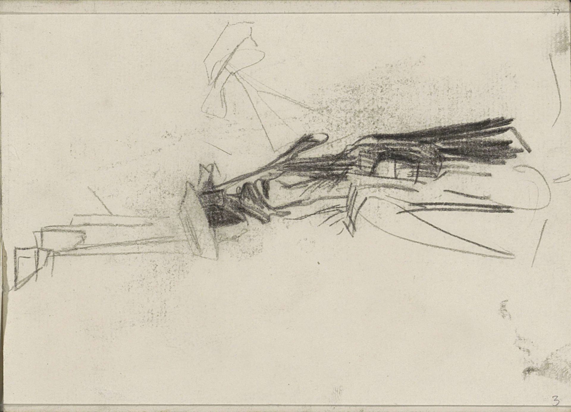 Jonge vrouw met hoed, in profiel by Isaac Israels