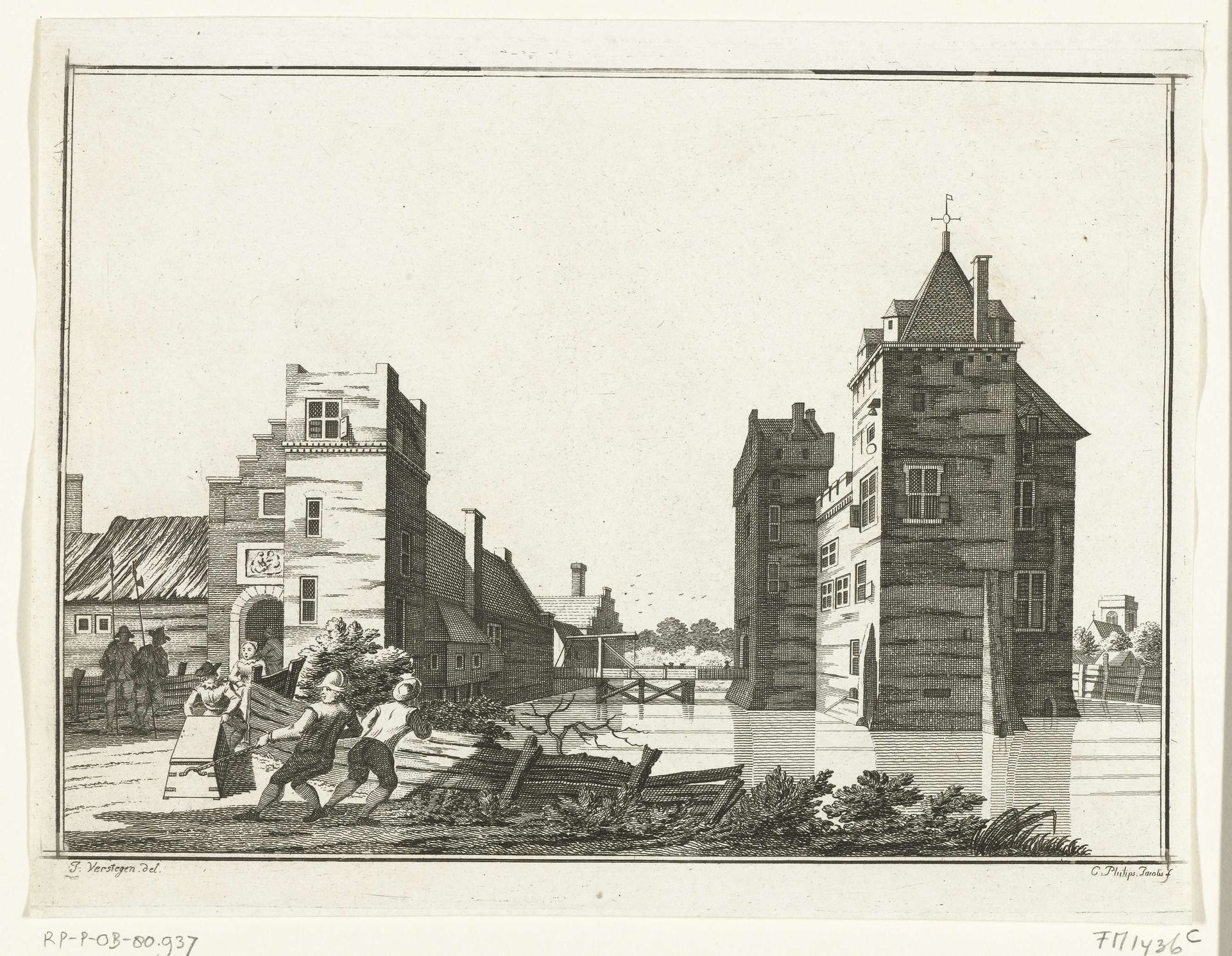 Ontsnapping van Hugo de Groot in de boekenkist uit Slot Loevestein, 1621 by Caspar Jacobsz. Philips