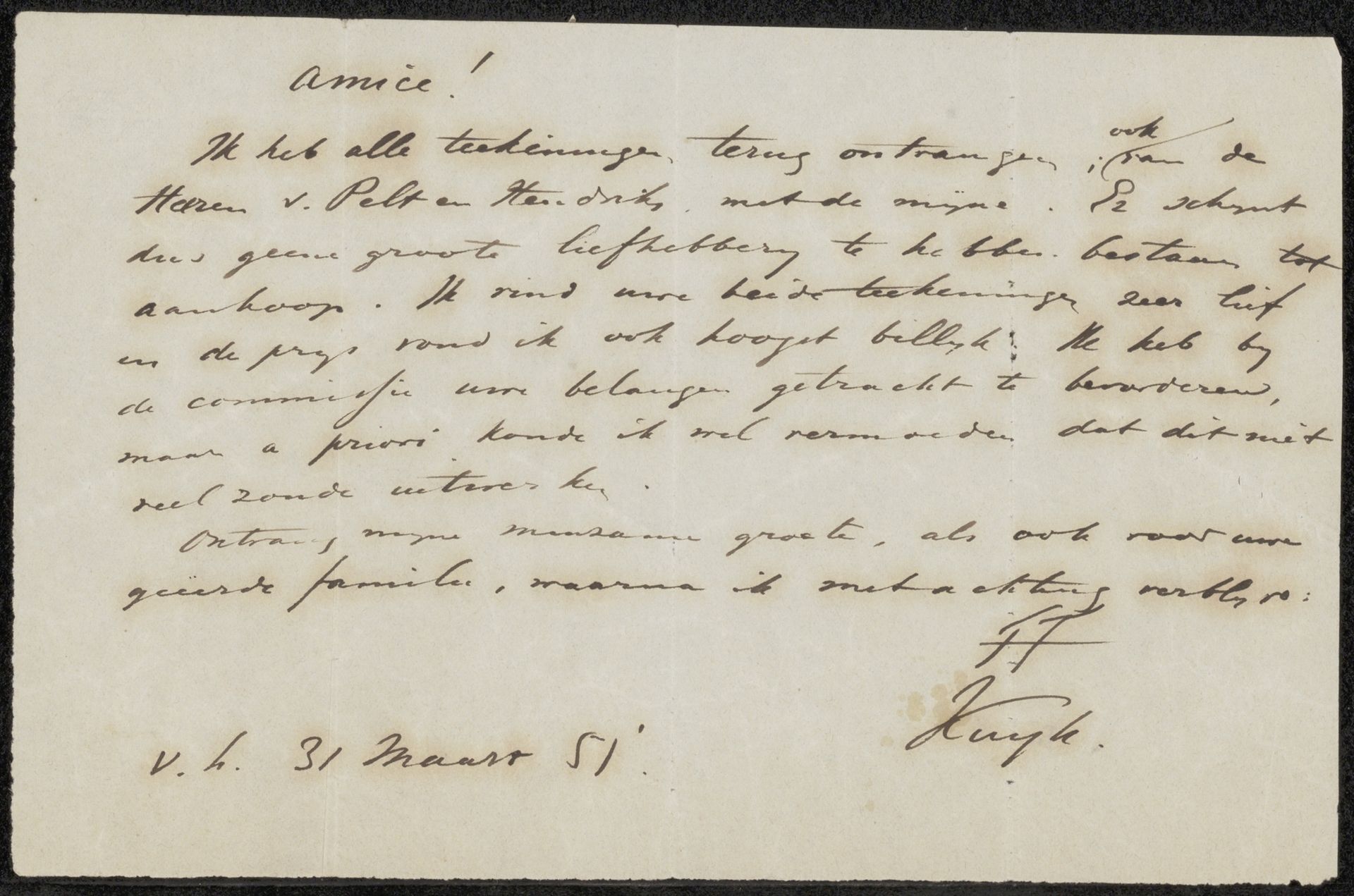 Brief aan anoniem by Gijsbert Buitendijk Kuyk