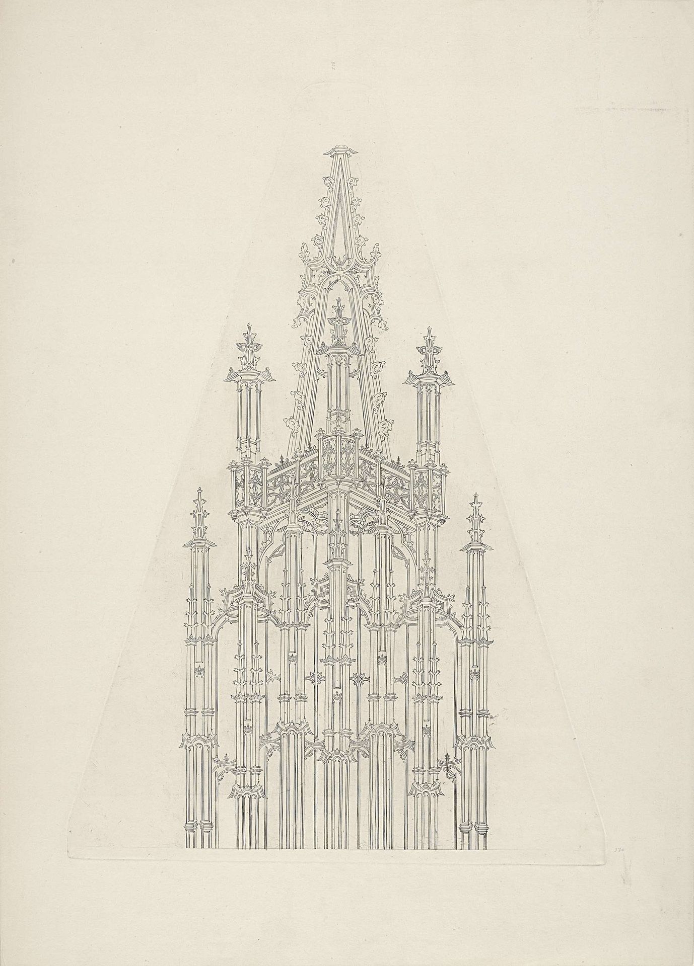 Torenspits van de Sint Lievensmonsterkerk te Zierikzee, boven by Anthonis Pietersz. van der Willigen