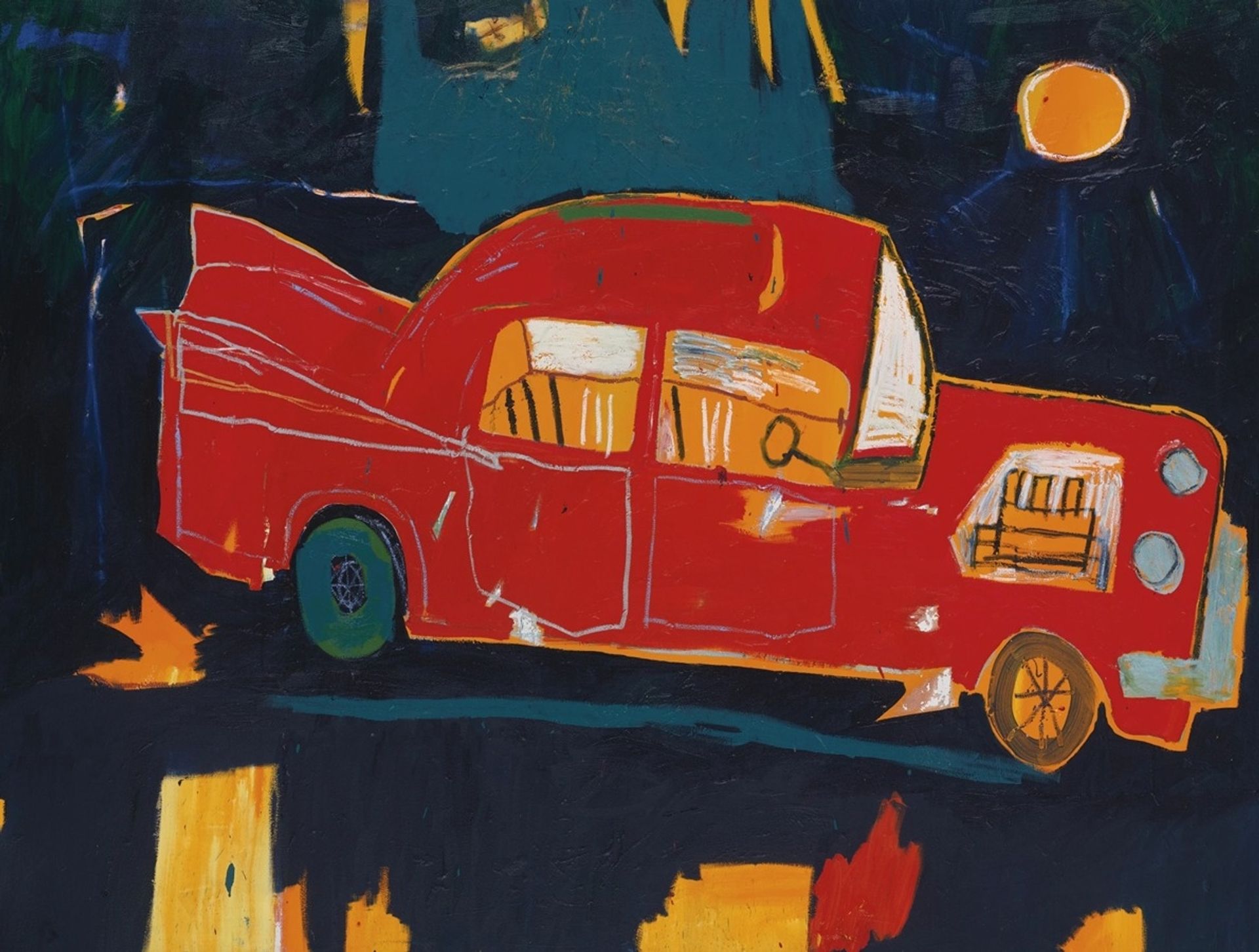 Rusting Red Car in Kuau by Jean-Michel Basquiat