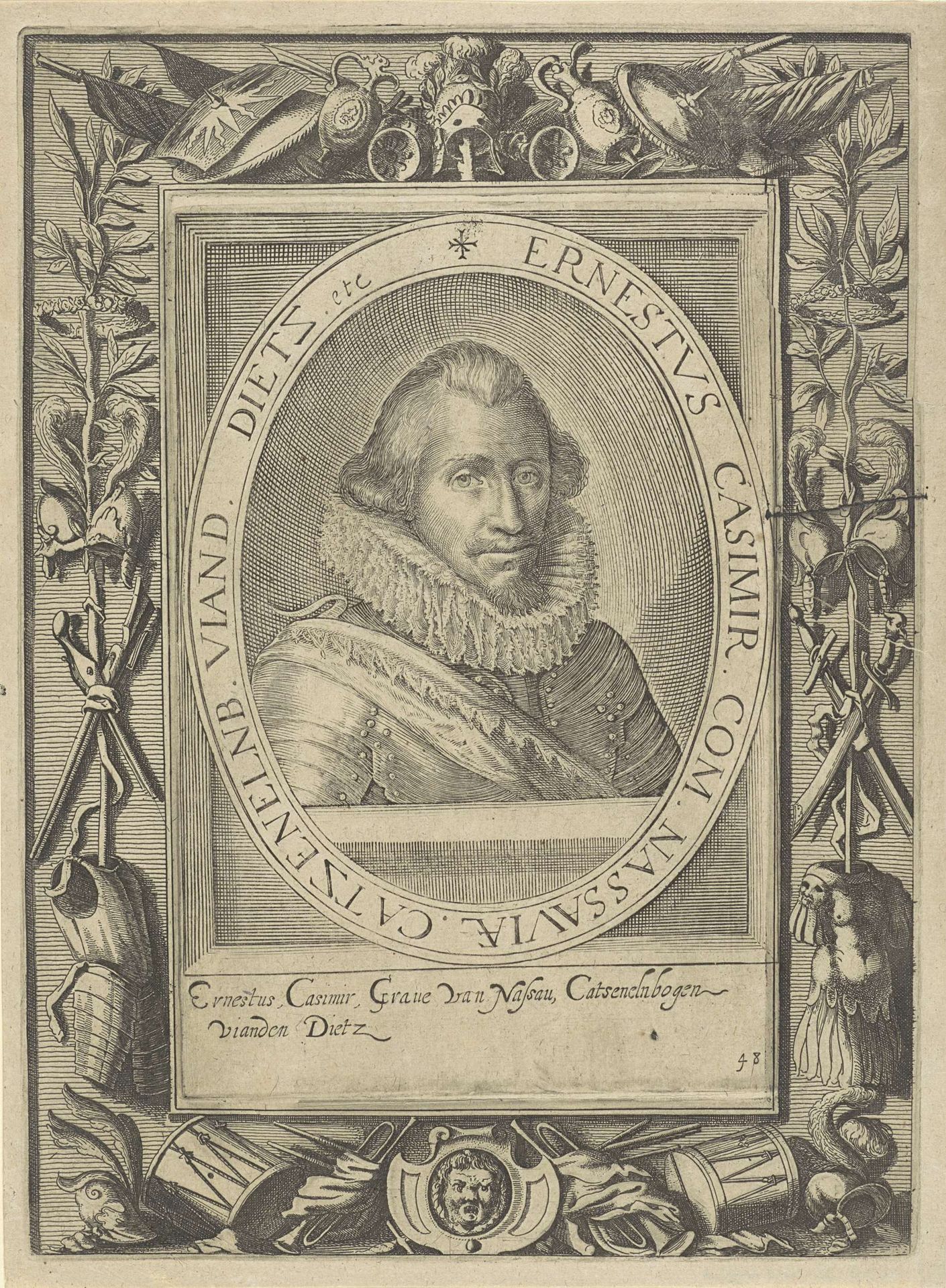Portret van Ernst Casimir, graaf van Nassau-Dietz by Anonymous