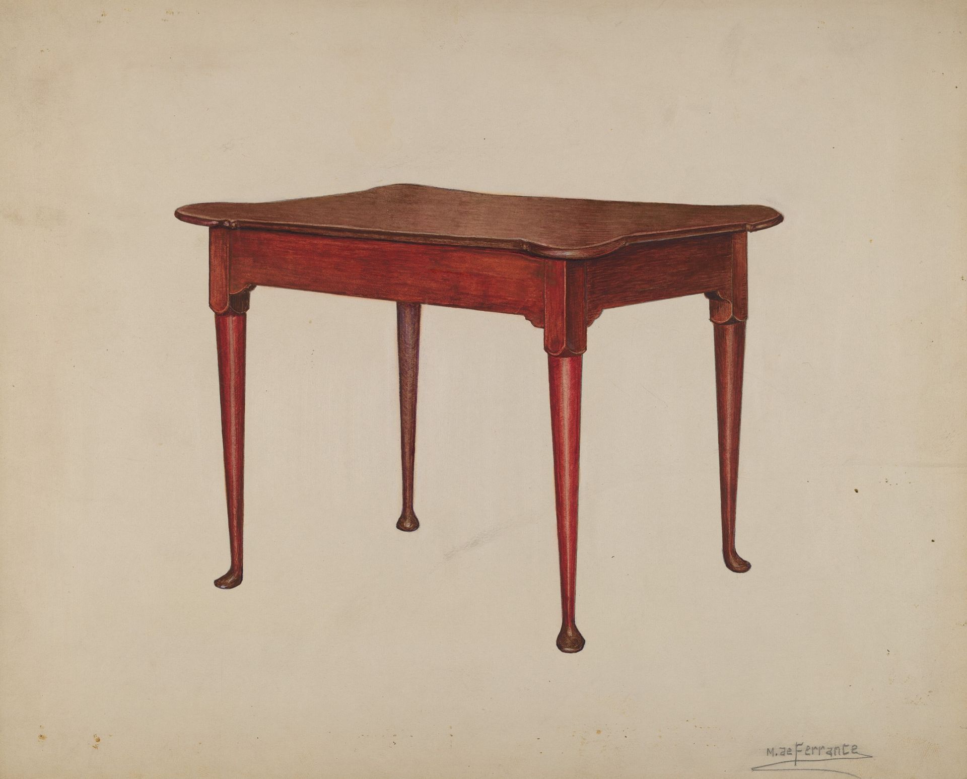 Card Table by Mario De Ferrante
