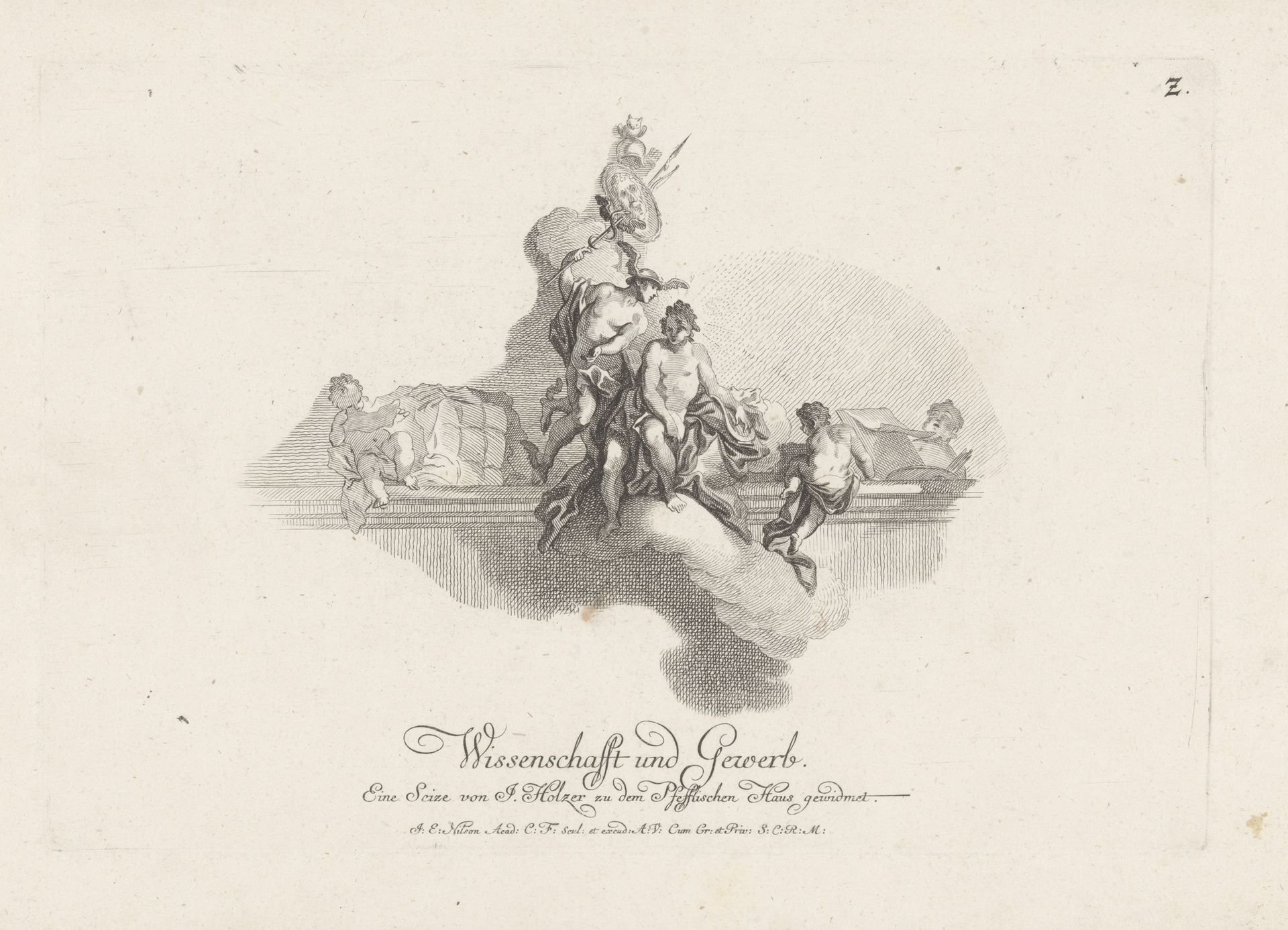 Wetenschap en handel by Johann Esaias Nilson