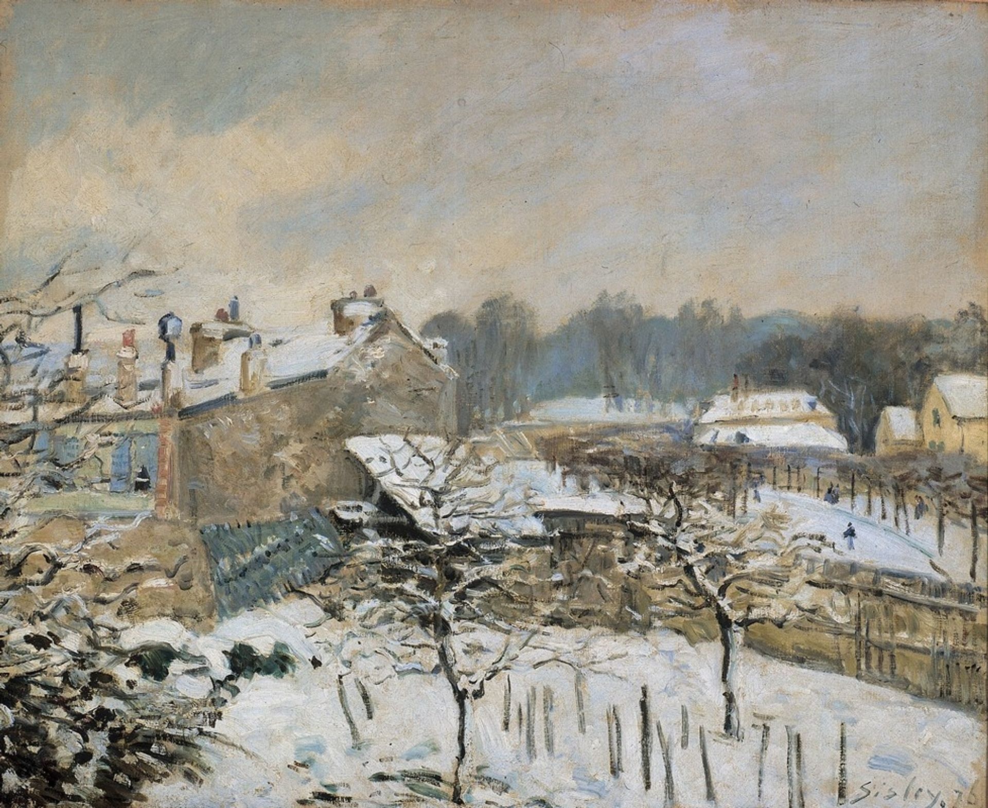 Effet de neige à Louveciennes by Alfred Sisley