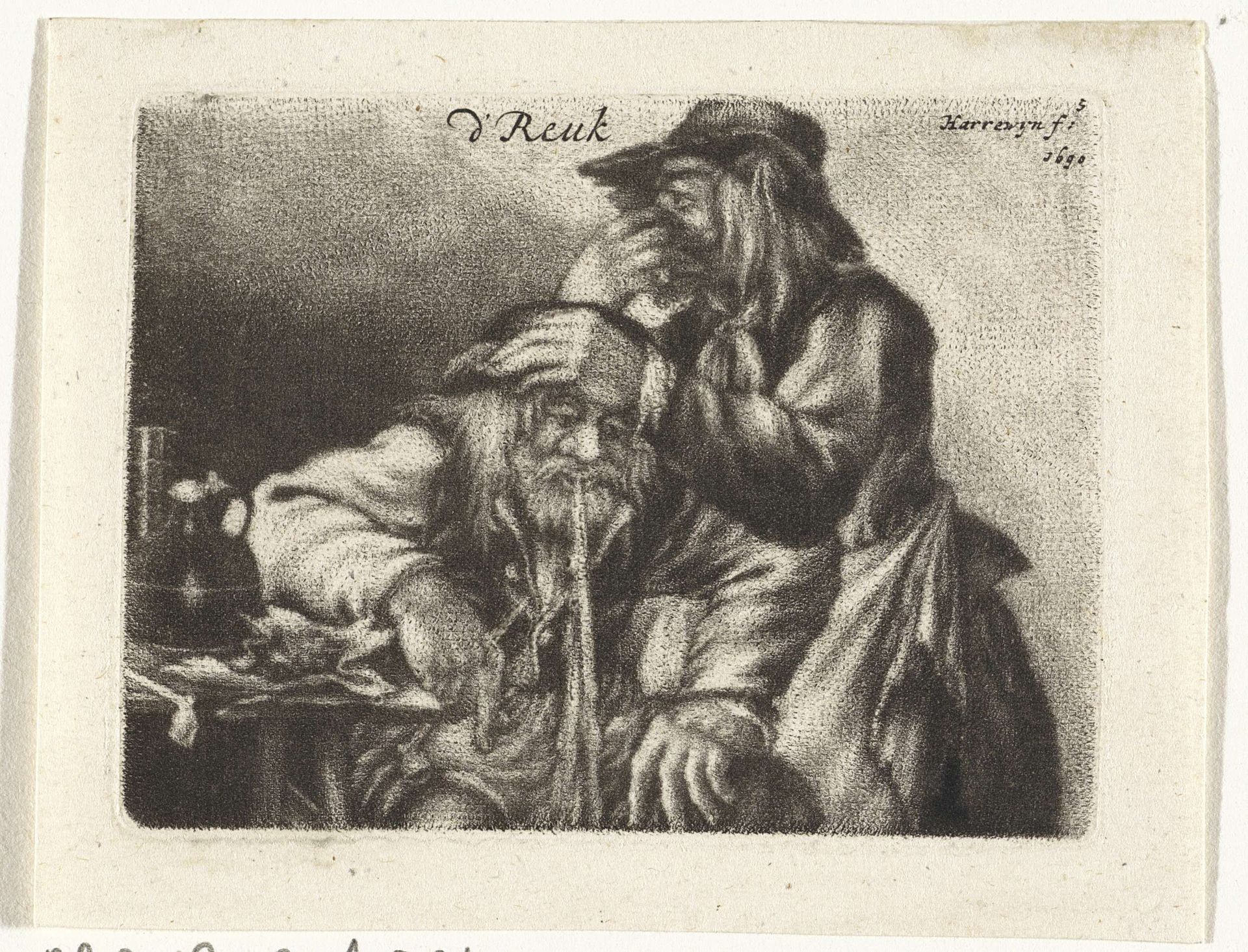 Brakende man by Jacobus Harrewijn