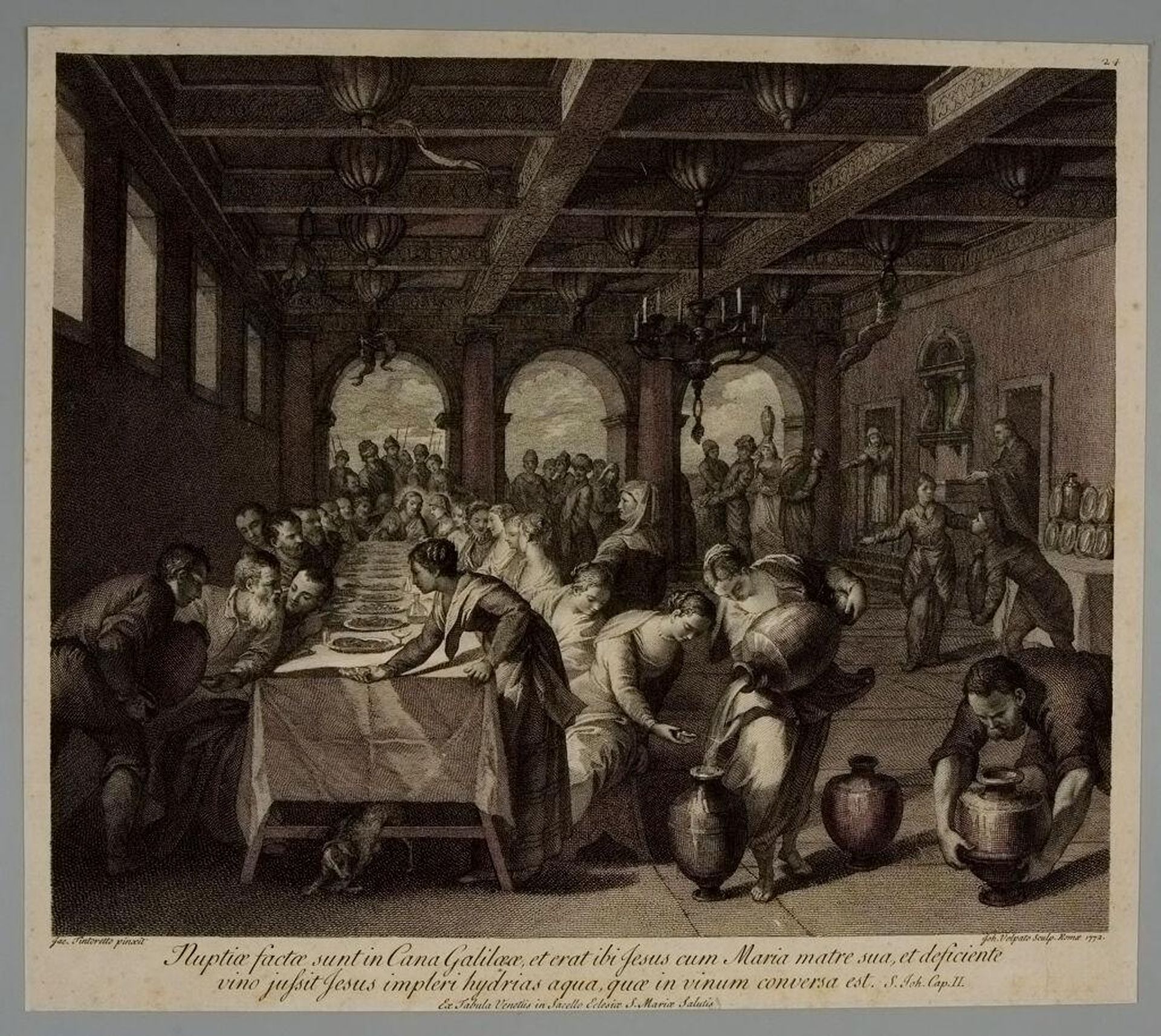 Marriage at Cana by Giovanni Volpato