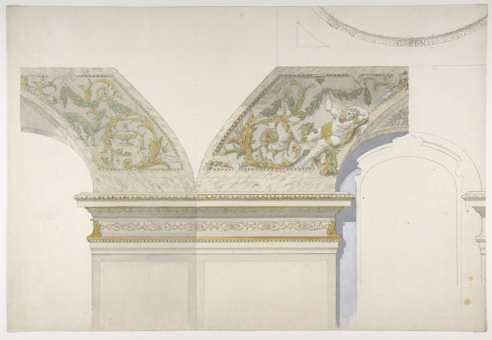 Design for Coving, Hotel de Trevise by Jules-Edmond-Charles Lachaise