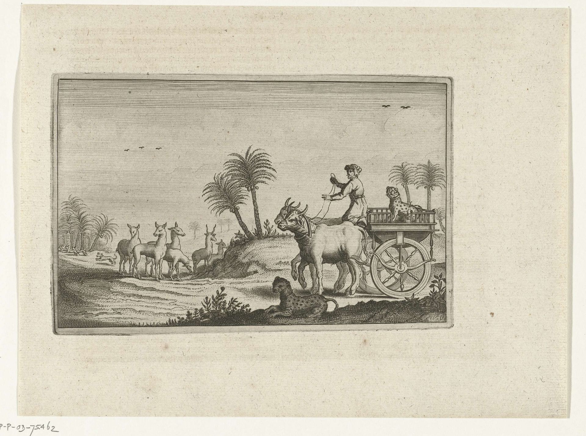 Jagen met luipaarden te Surat, 1620 by Adriaen Matham