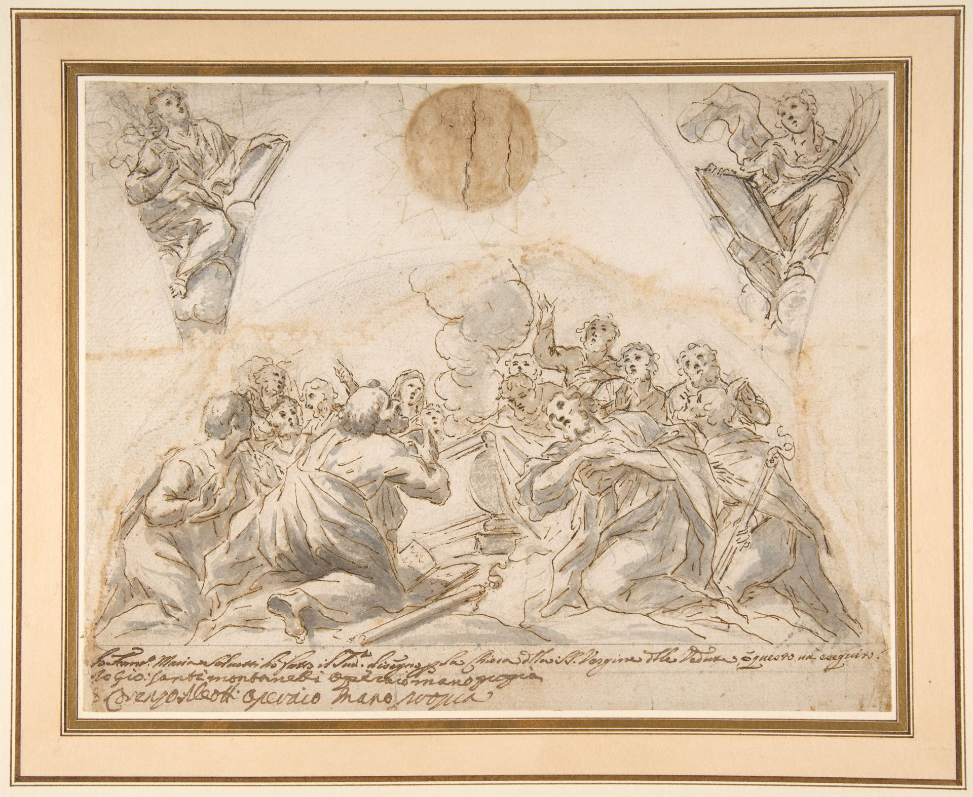 The Apostles at the Tomb of the Virgin, and Studies for Two Pendentives by Francesco Maria Salvetti