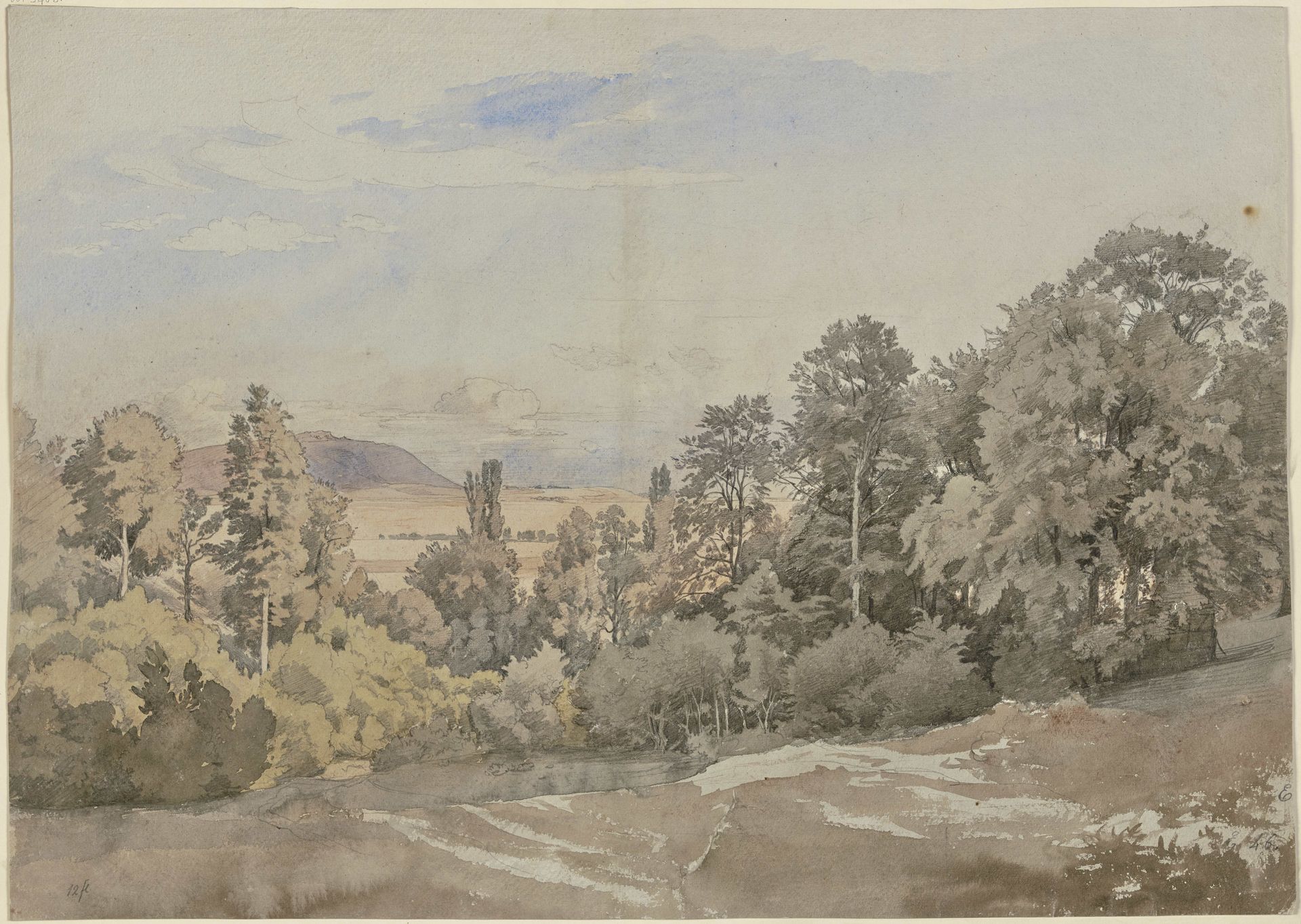 Forest with distant view by Johann Wilhelm Schirmer