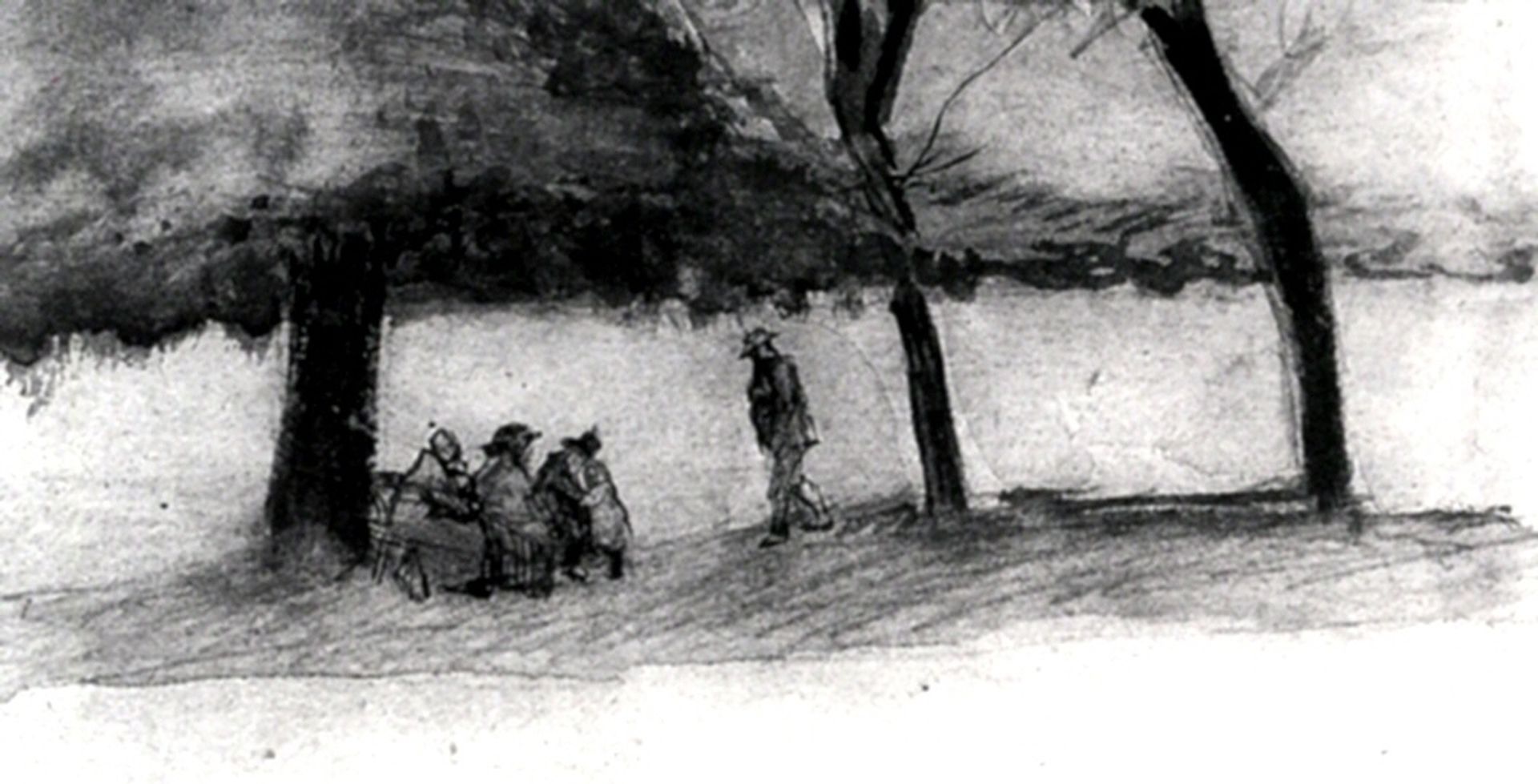 Bench with Three Persons by Vincent van Gogh