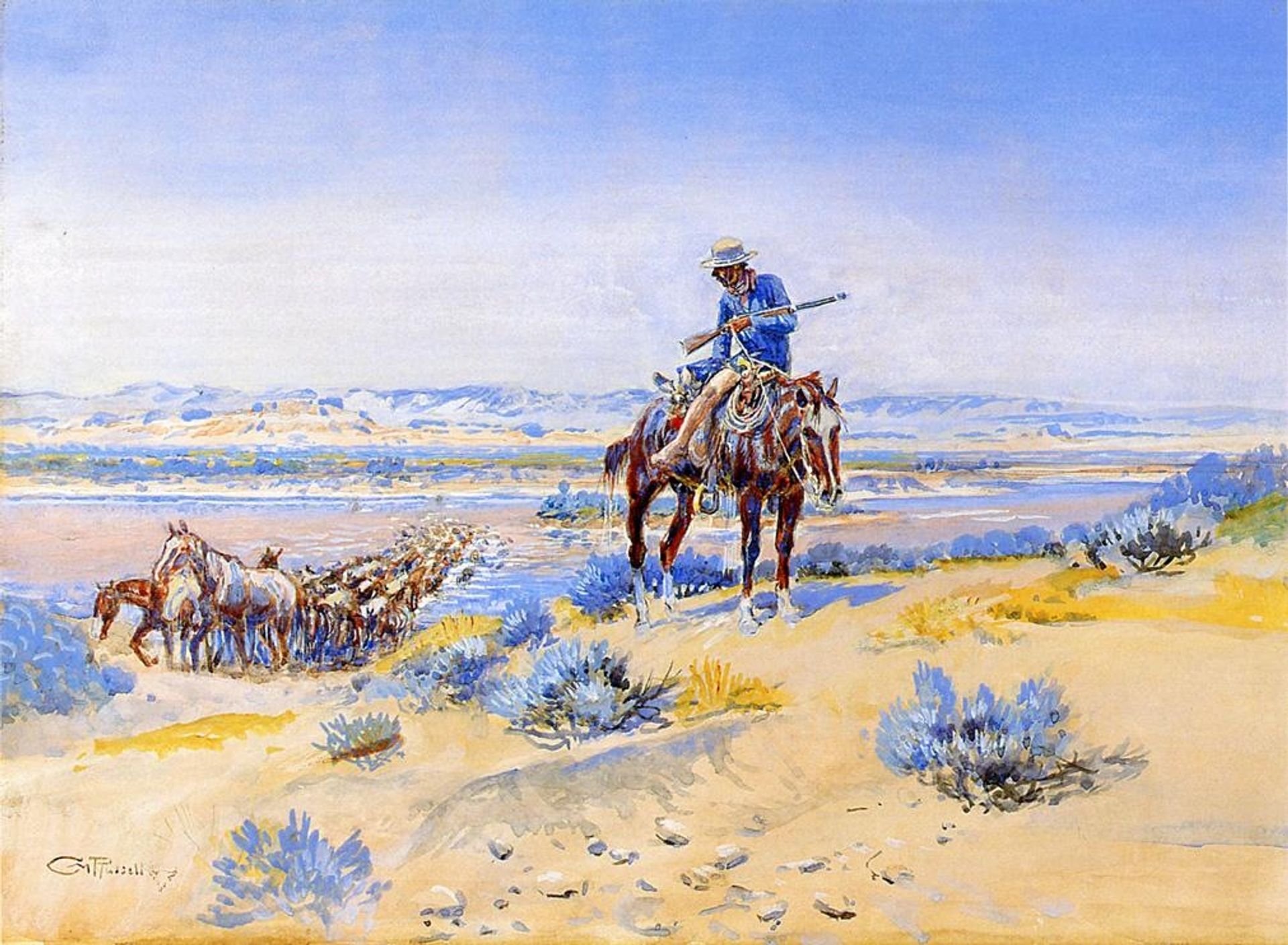 Changing Horses by Charles M. Russell