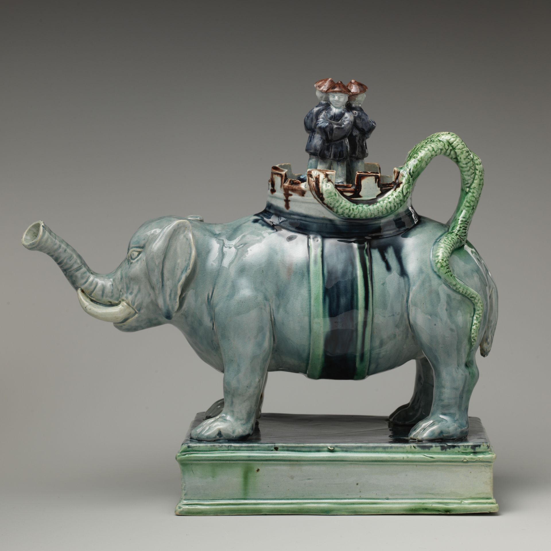 Teapot in the form of an elephant by Ralph Wood the Younger