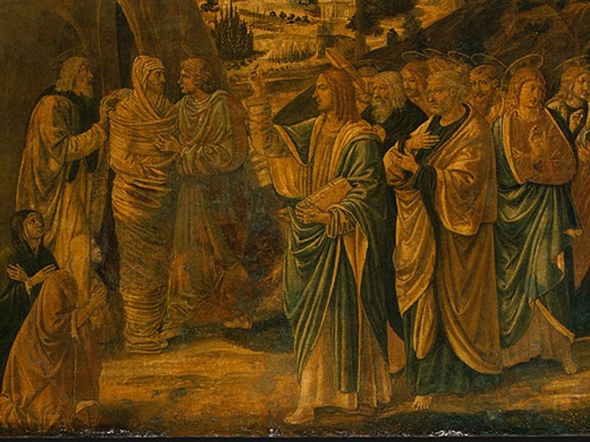 The Raising of Lazarus (detail) by Benozzo Gozzoli