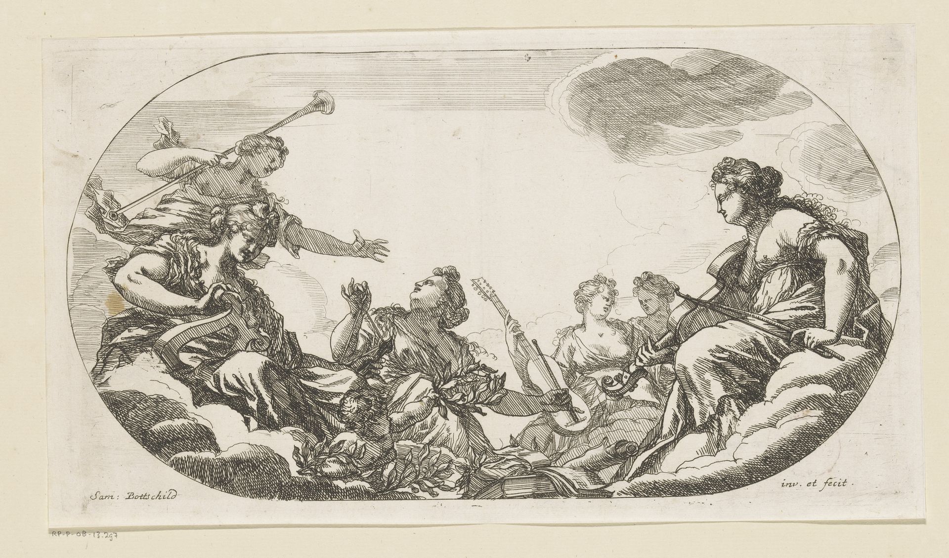 Muzen met instrumenten by Samuel Bottschild