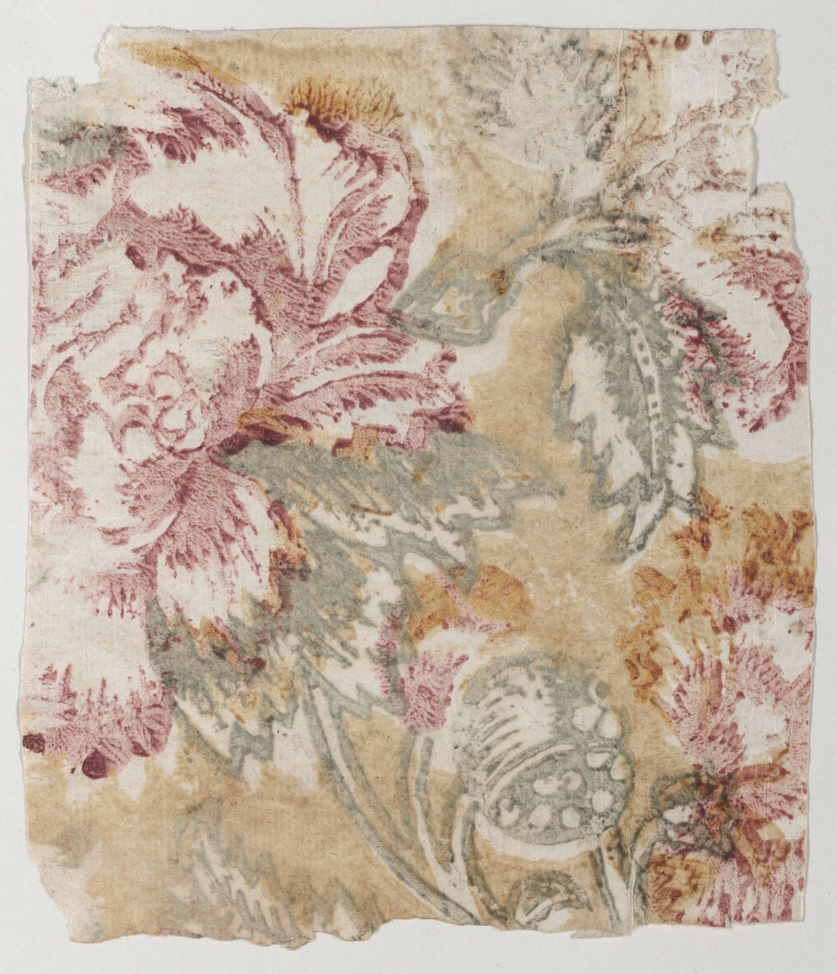 Sheet with floral pattern by Anonymous