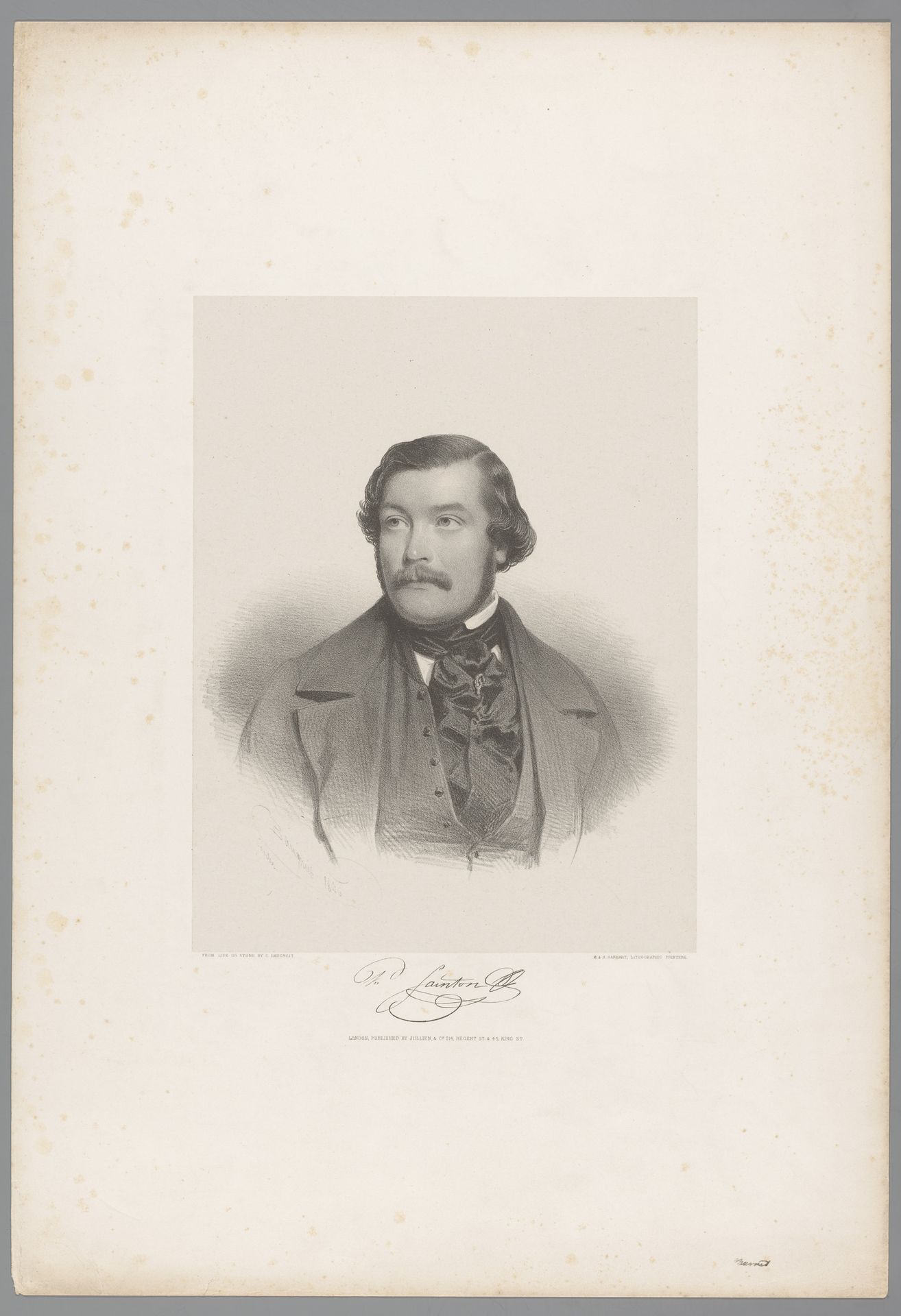 Portret van P. Sainton by Charles Baugniet