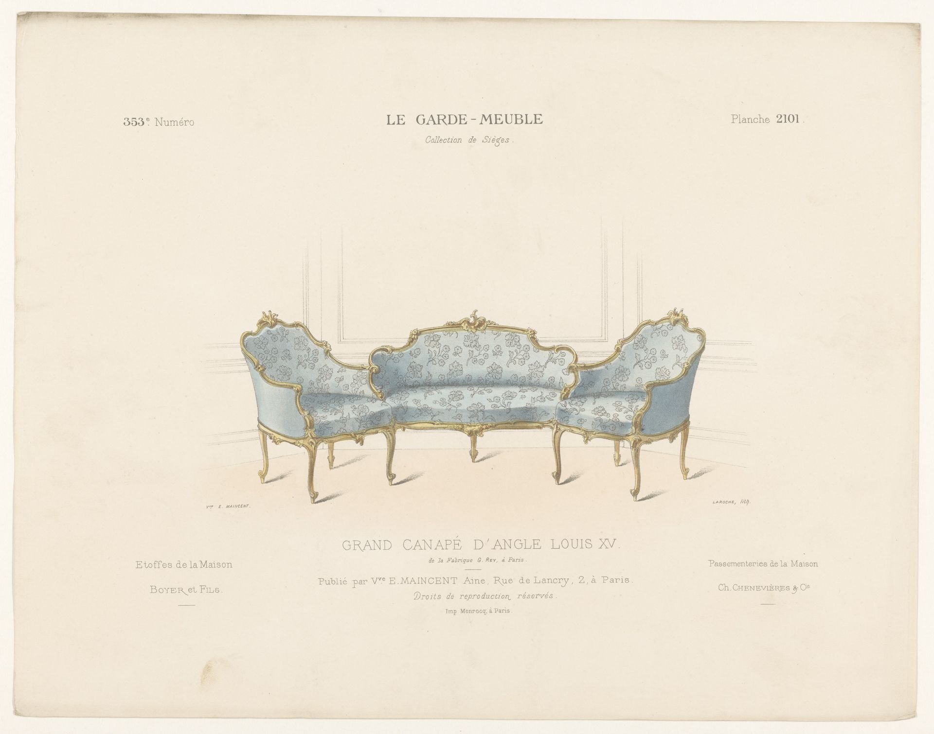 Canapé by Léon Laroche