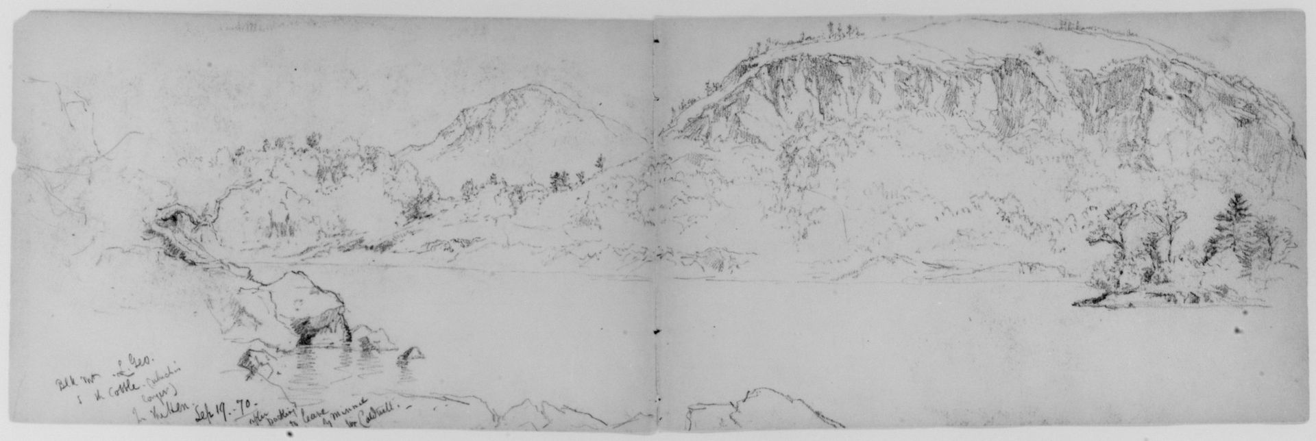 Black Mountain, Lake George (from Sketchbook) by Daniel Huntington