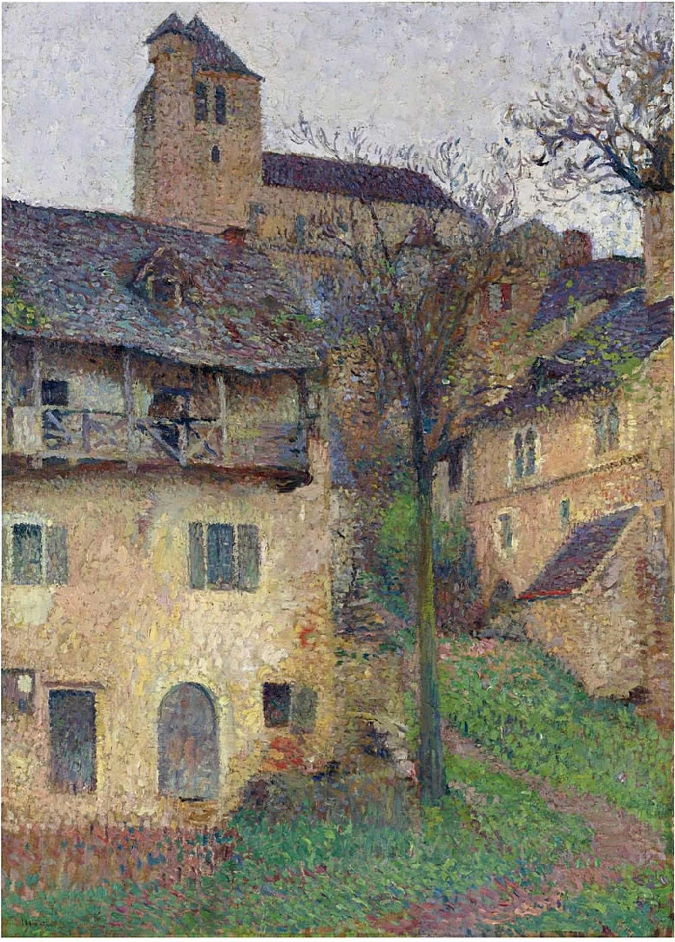 Amount Verg The Church of Saint Cirq Lapopie by Henri Martin