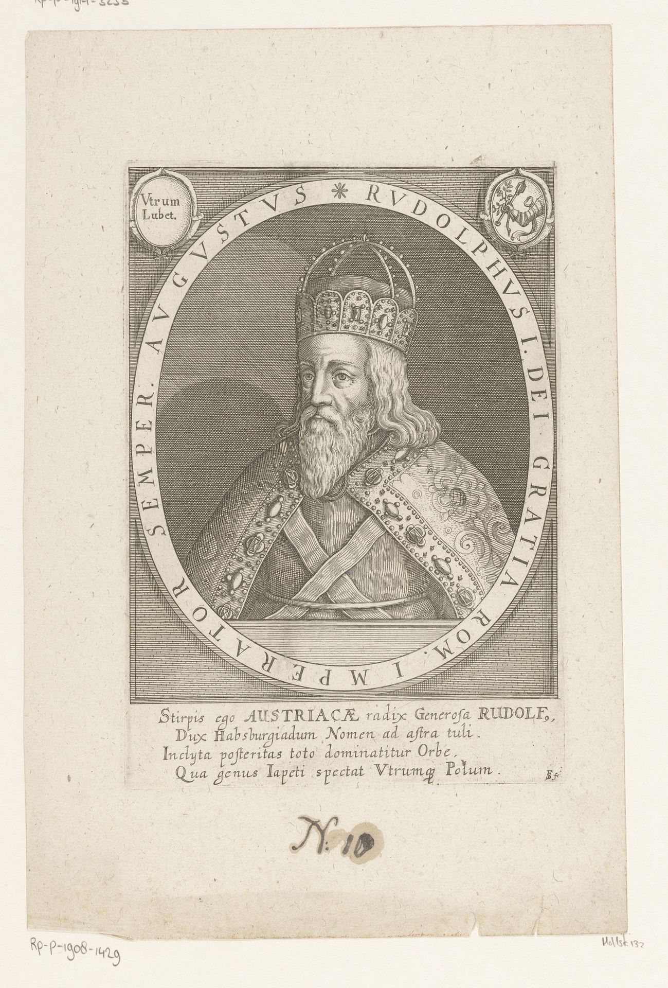 Portret van Rudolf I van Habsburg by Sebastian Furck