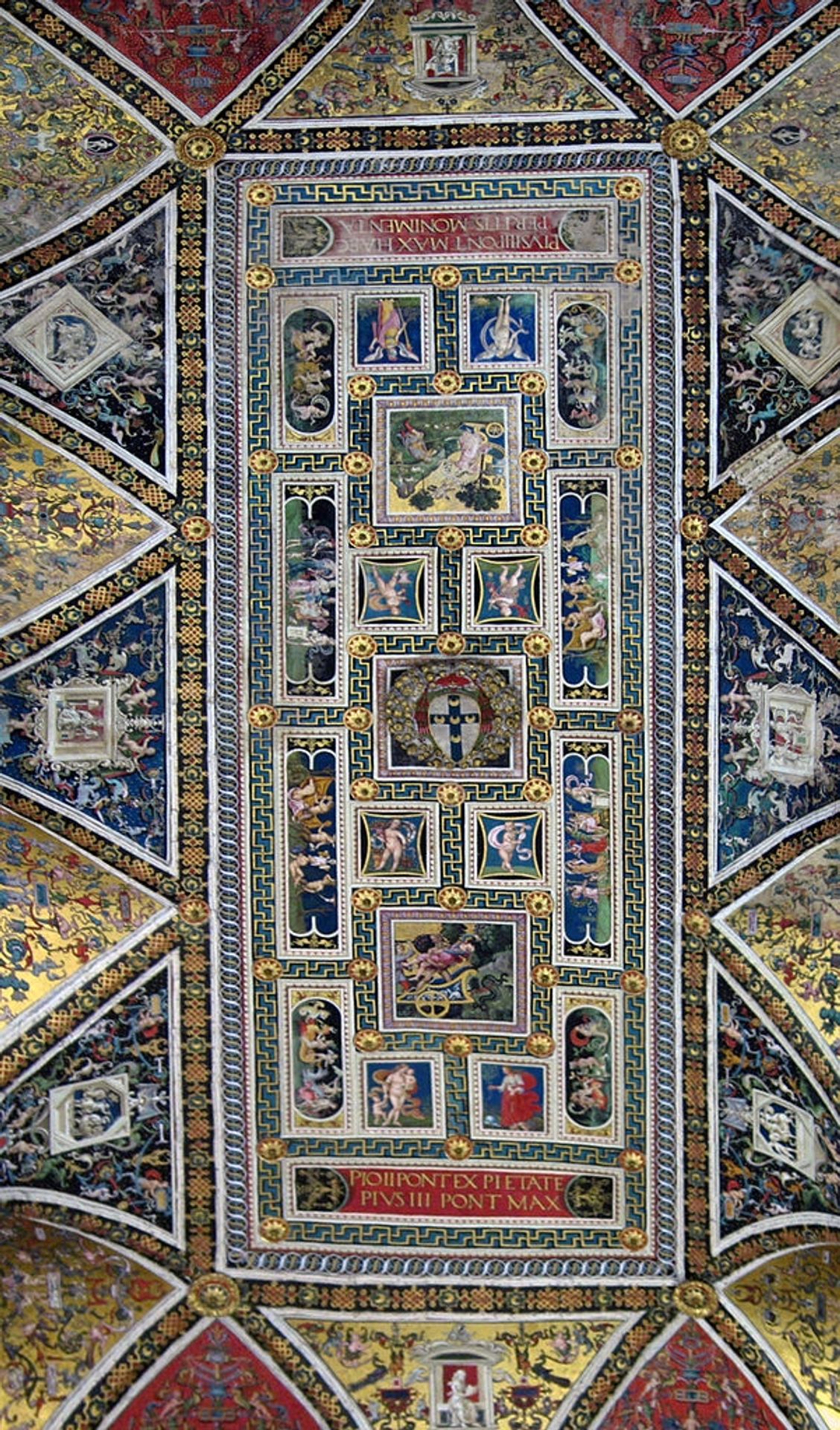Ceiling of the Piccolomini Library in Siena Cathedral by Pinturicchio