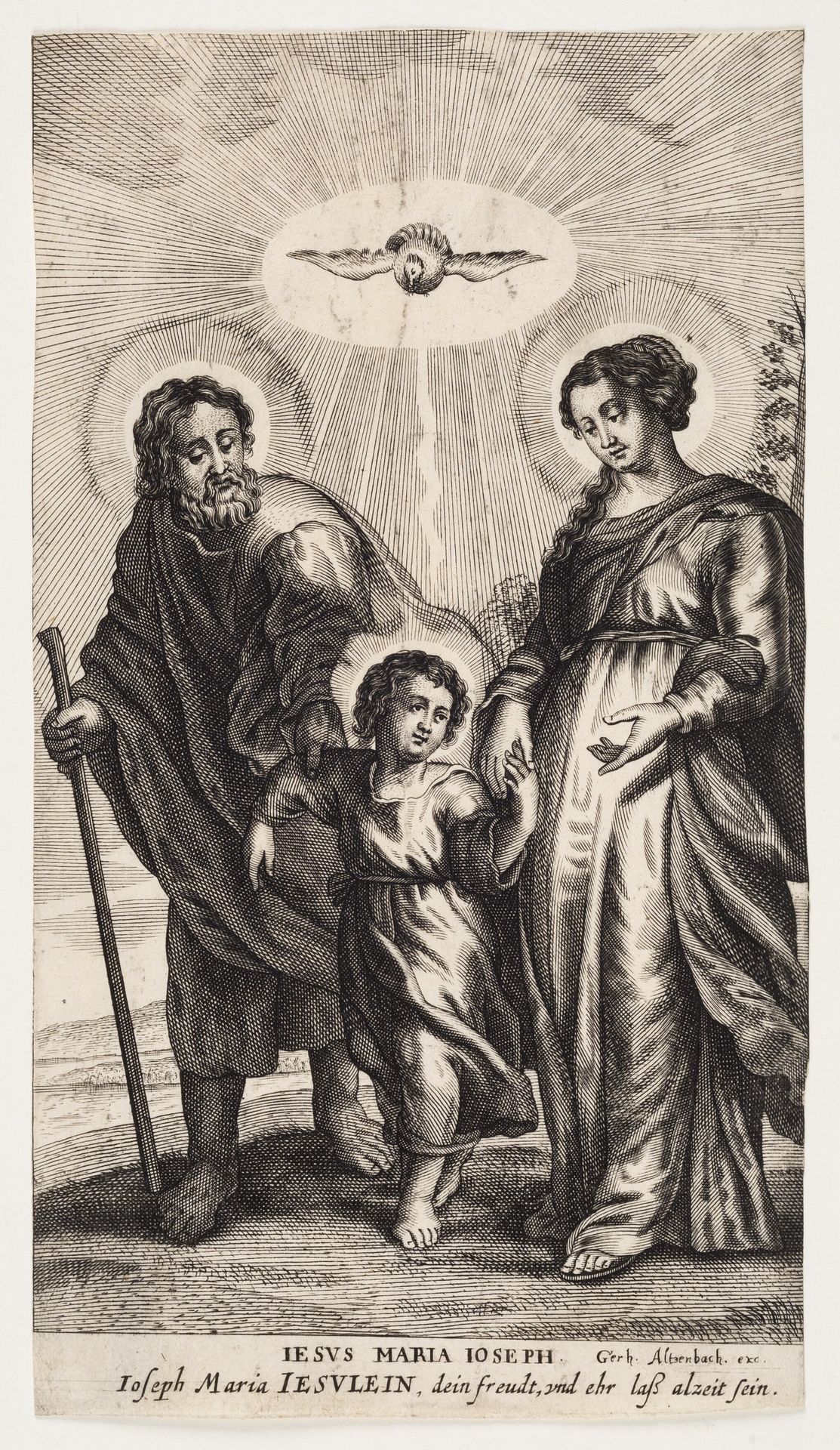 Jesus med Maria og Josef by Anonymous