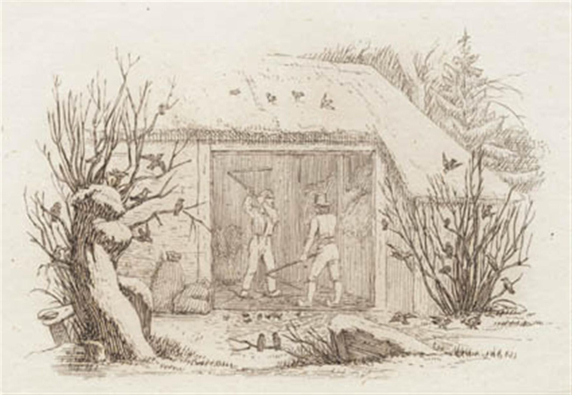 Illustration til "Halvhundrede Fabler for Børn" af Hey by Martinus Rørbye
