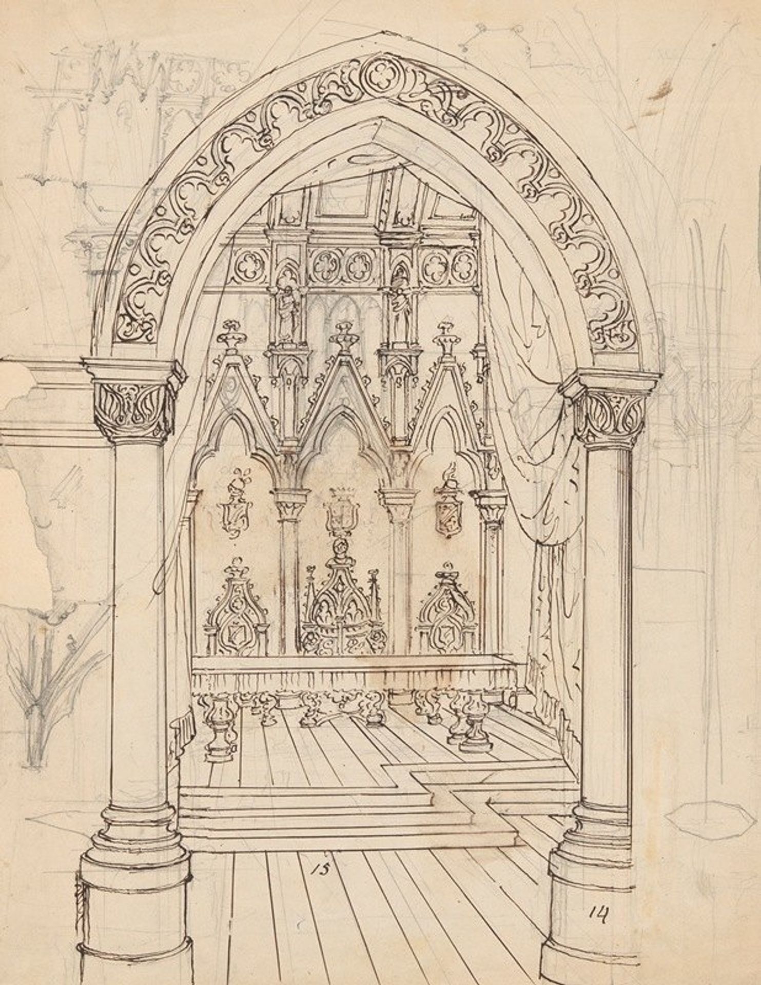 Interior of the Gothic hall by Józef Simmler