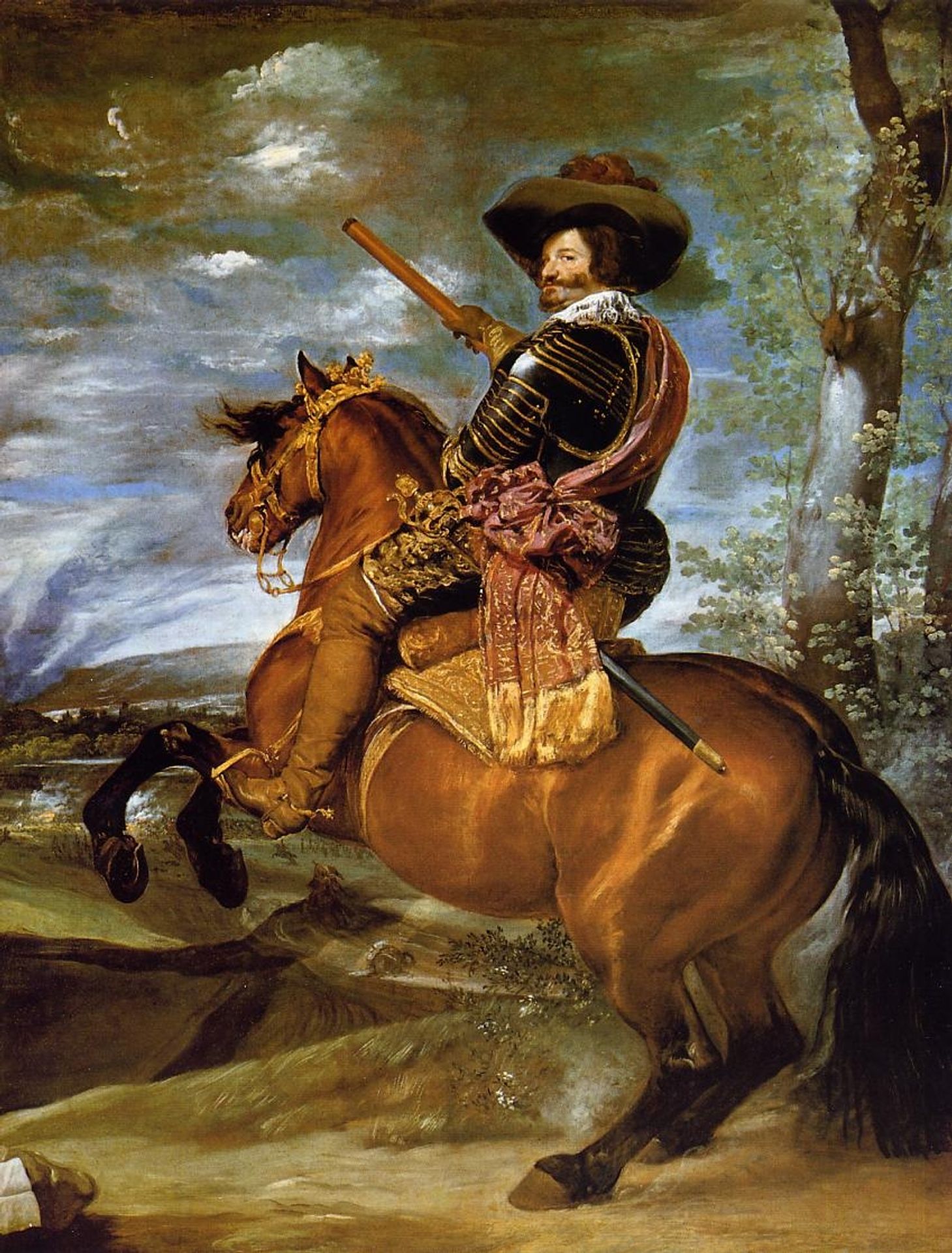 Equestrian Portrait of Don Gaspar de GuzmanCount Duke of Olivares by Diego Velázquez