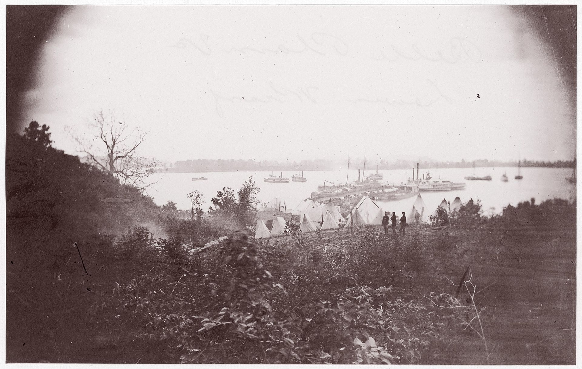 [Lower Wharf from Above, Belle Plain, Virginia] by Timothy O'Sullivan