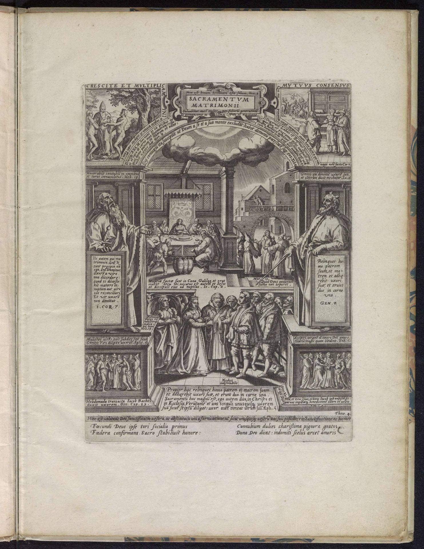Sacrament van het huwelijk by Philips Galle