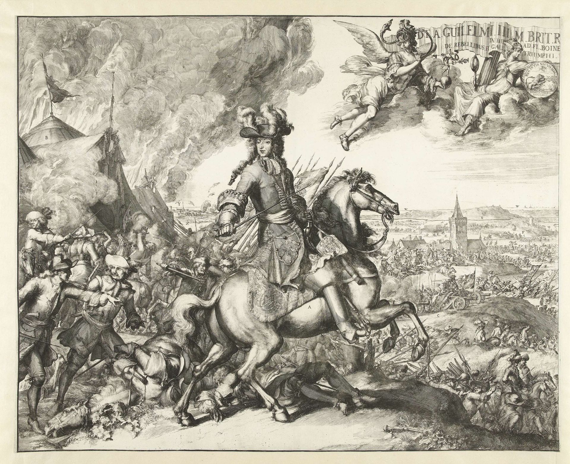 Overwinning van Willem III aan de Boyne, 1690 by Romeyn de Hooghe