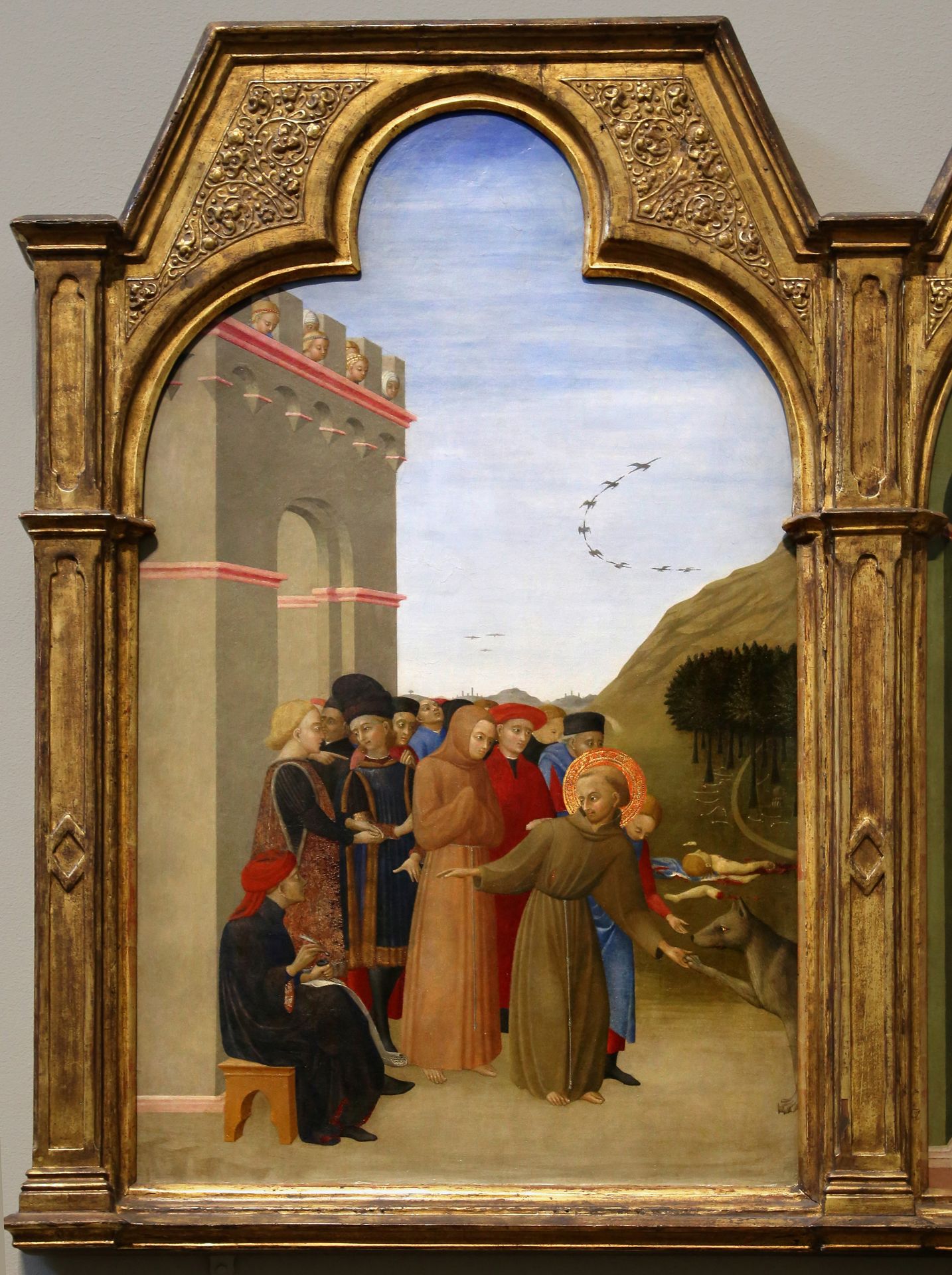 Polittico di Sansepolcro (detail) by Il Sassetta (Stefano di Giovanni)