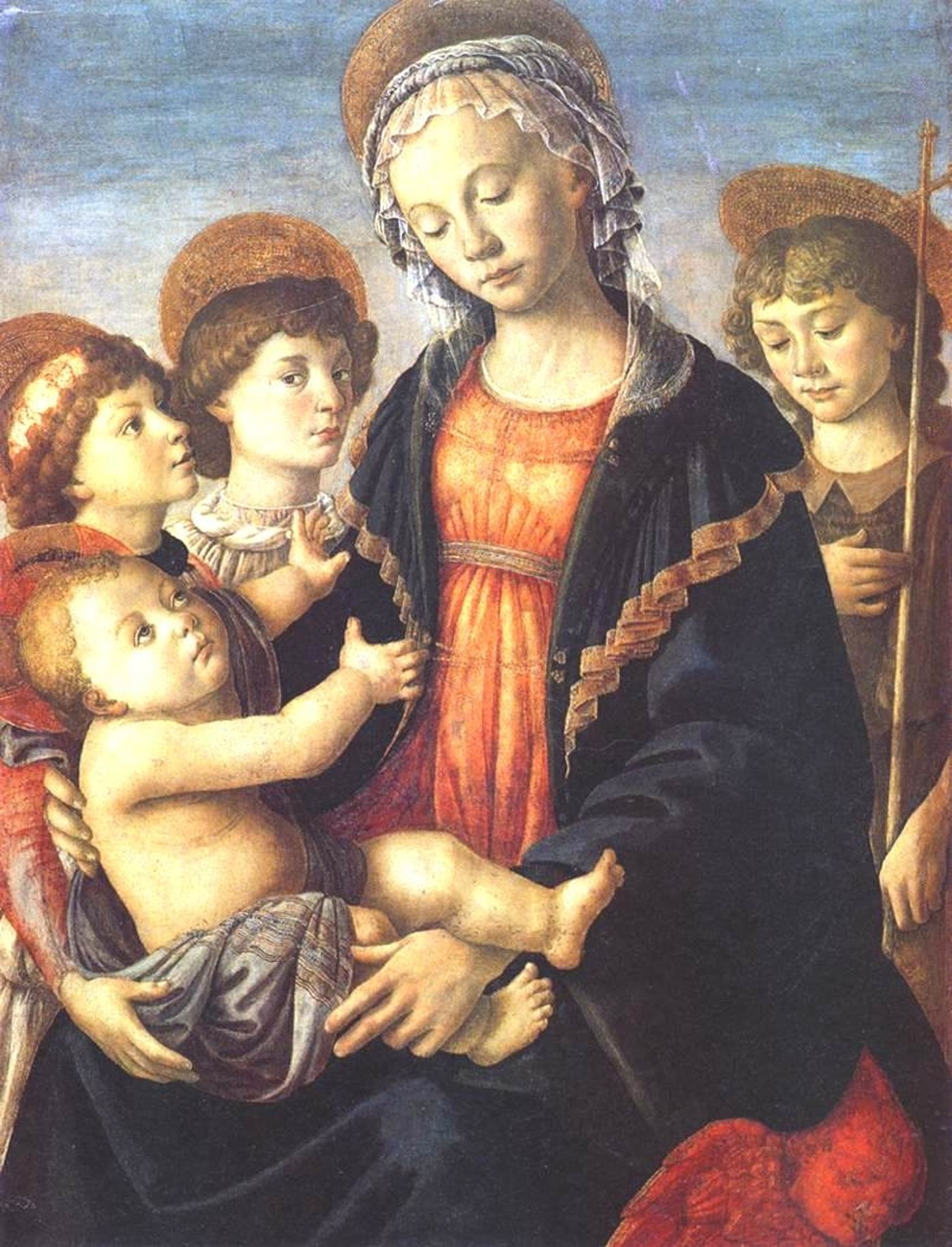 The Virgin and Child with Two Angels and St. John the Baptist by Sandro Botticelli