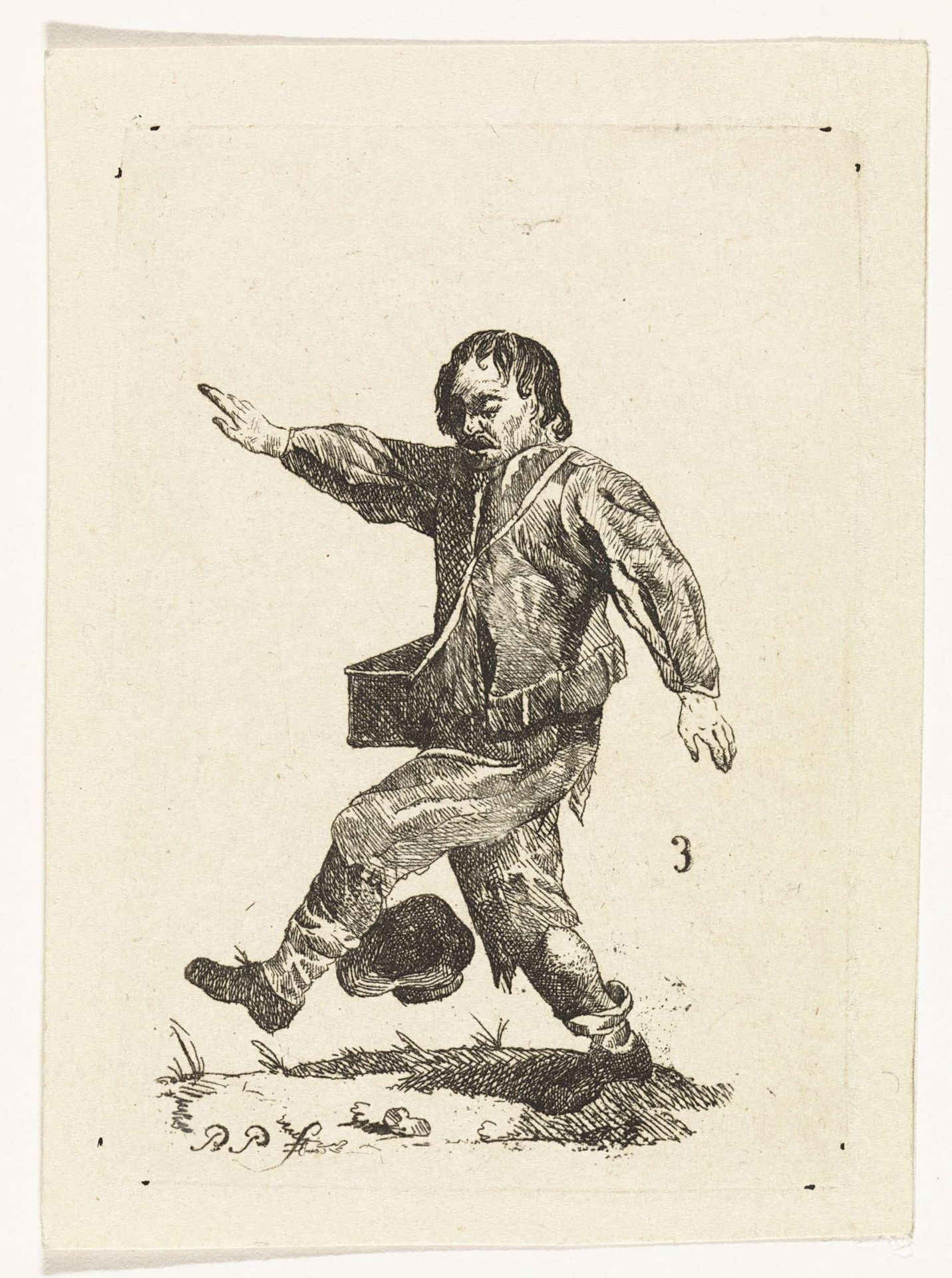 Lopende man by Paulus Charles Gerard Poelman