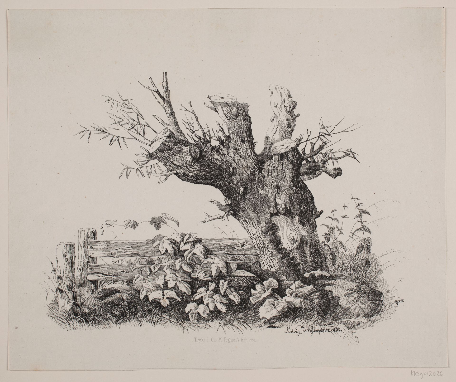 Ved et gærde by Ludvig Messmann
