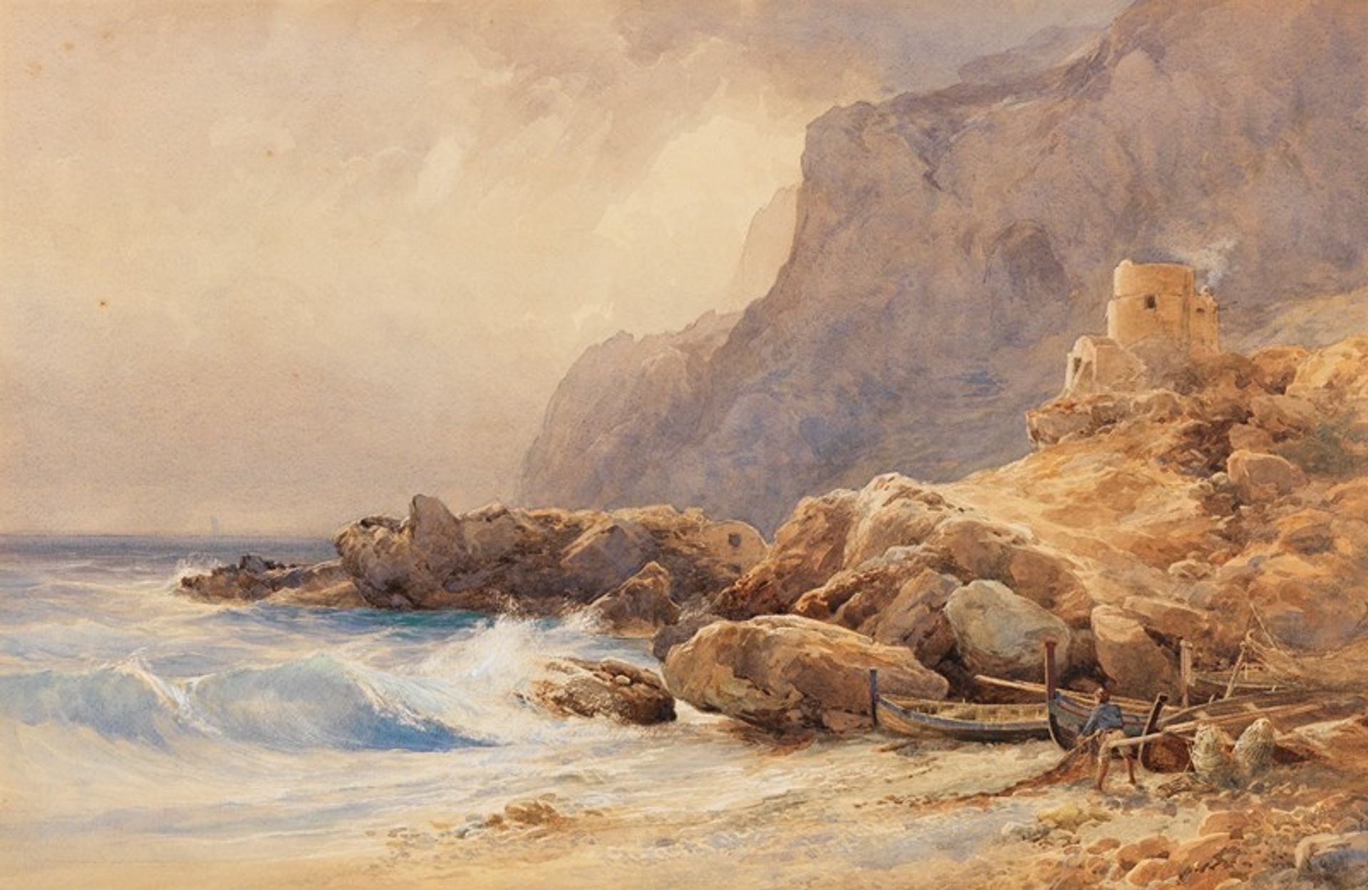 Marina piccola, Capri by Edward Theodore Compton