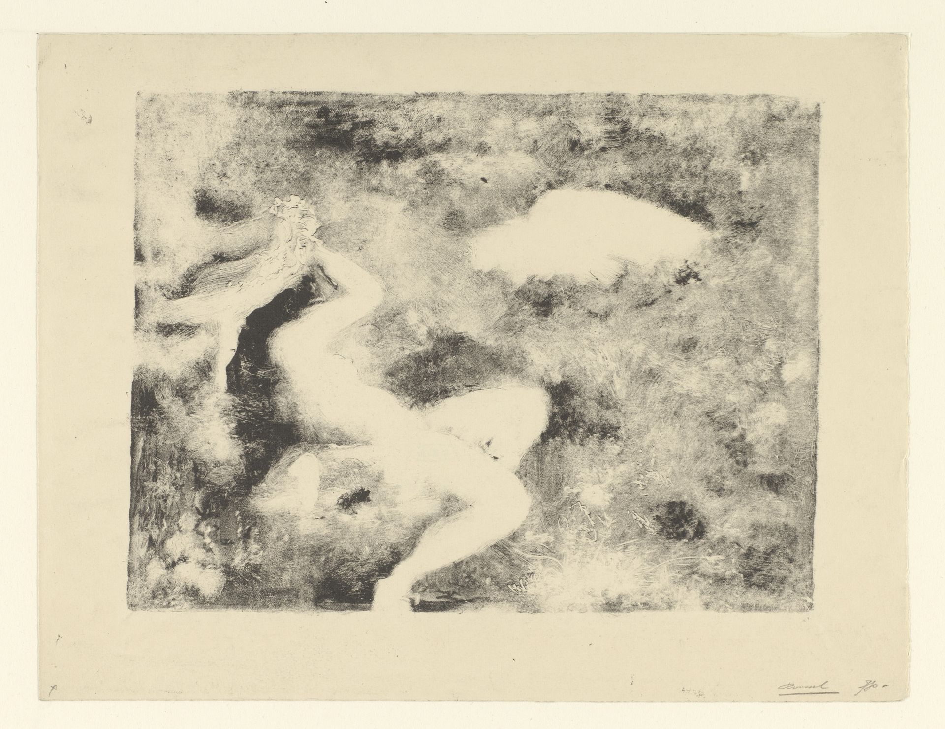 Liggende, naakte vrouw in landschap by Ker Xavier Roussel