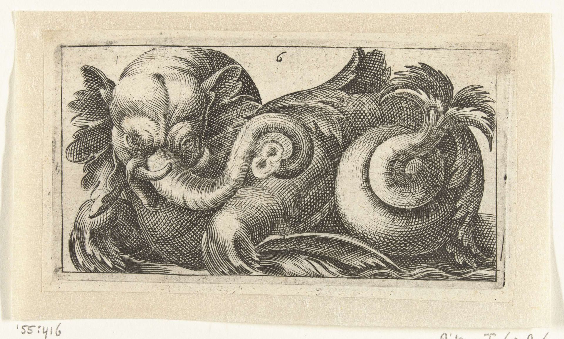 Zee-olifant met oren van bladeren by Adam Fuchs