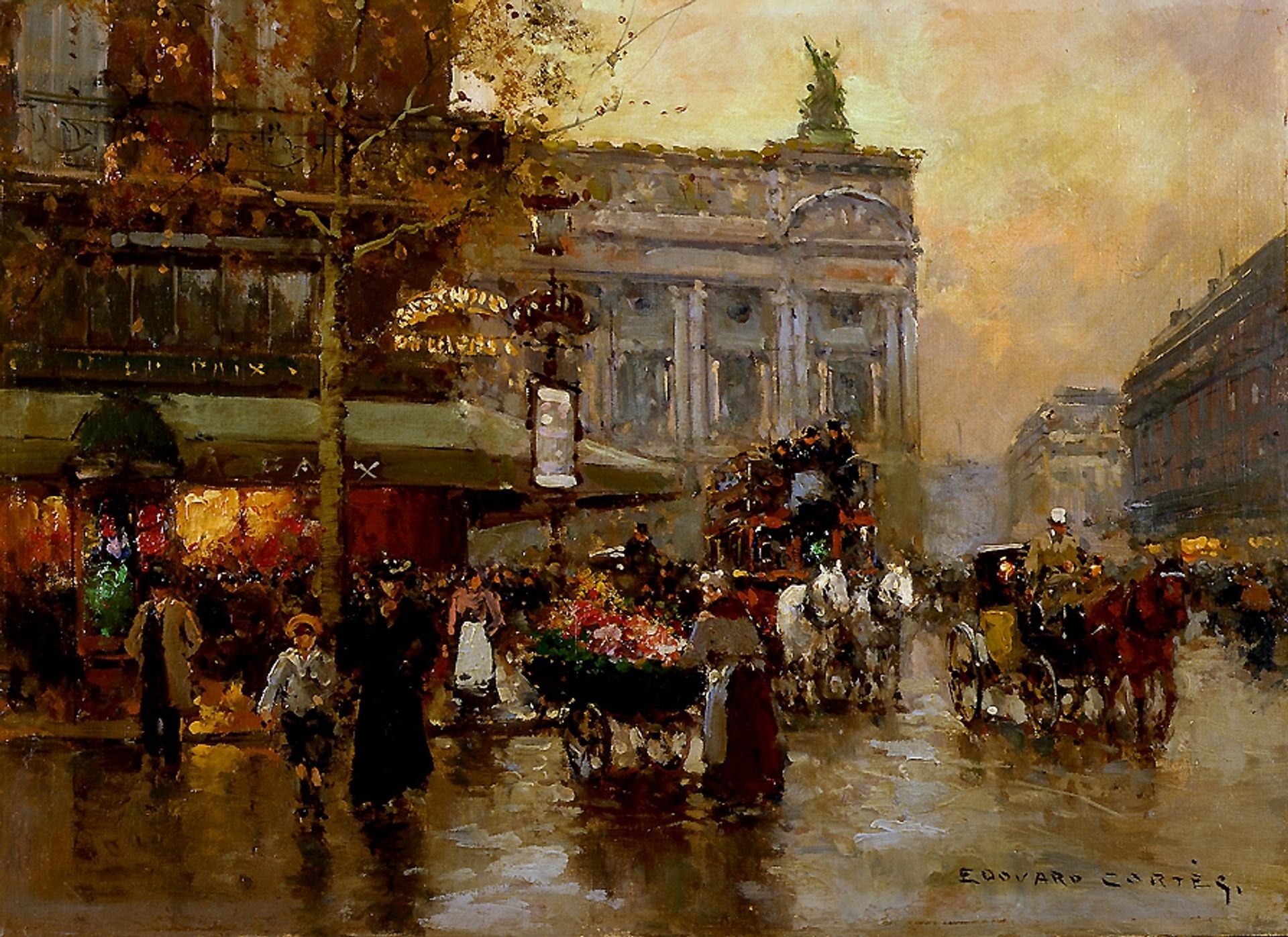Caf de la Paix, Paris by Edouard Cortes